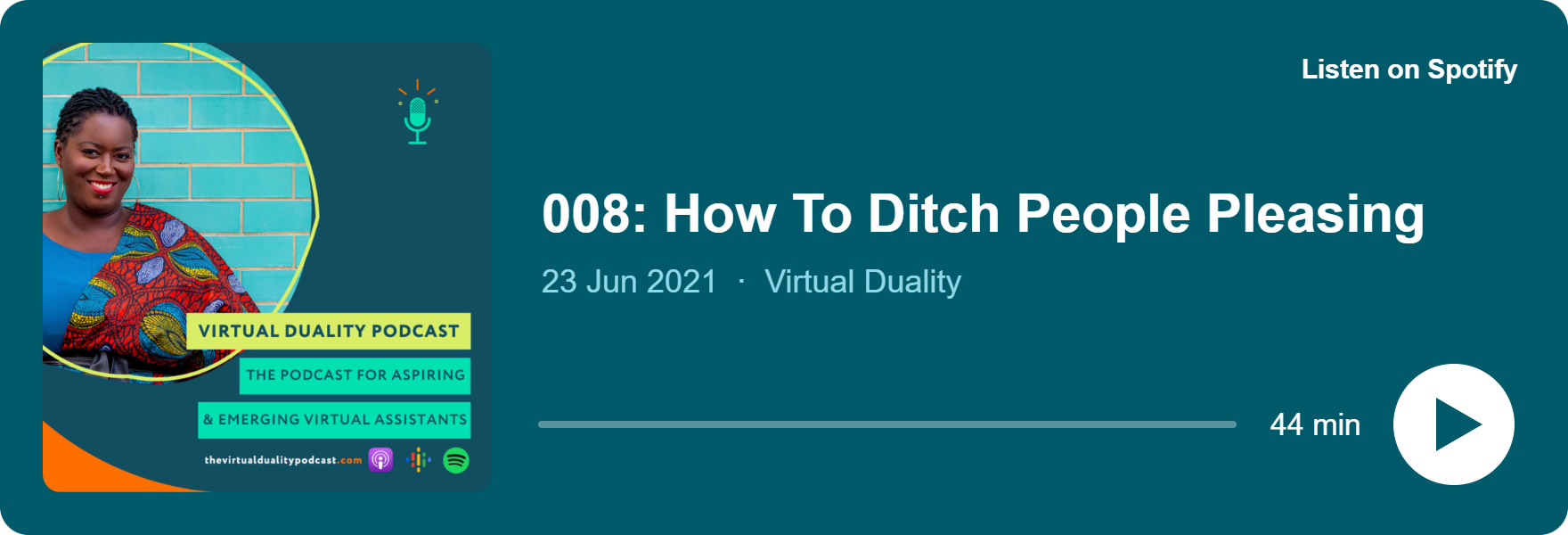 Play 008: How To Ditch People Pleasing on Spotify