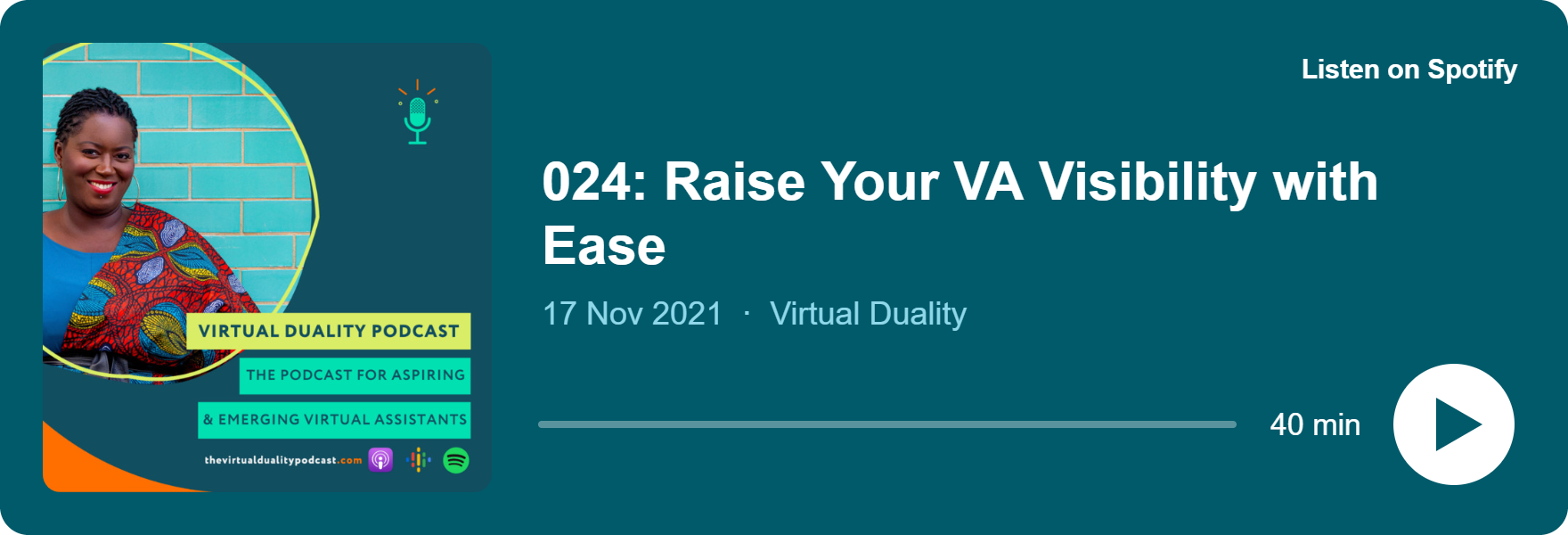 Play 024: Raise Your VA Visibility with Ease on Spotify