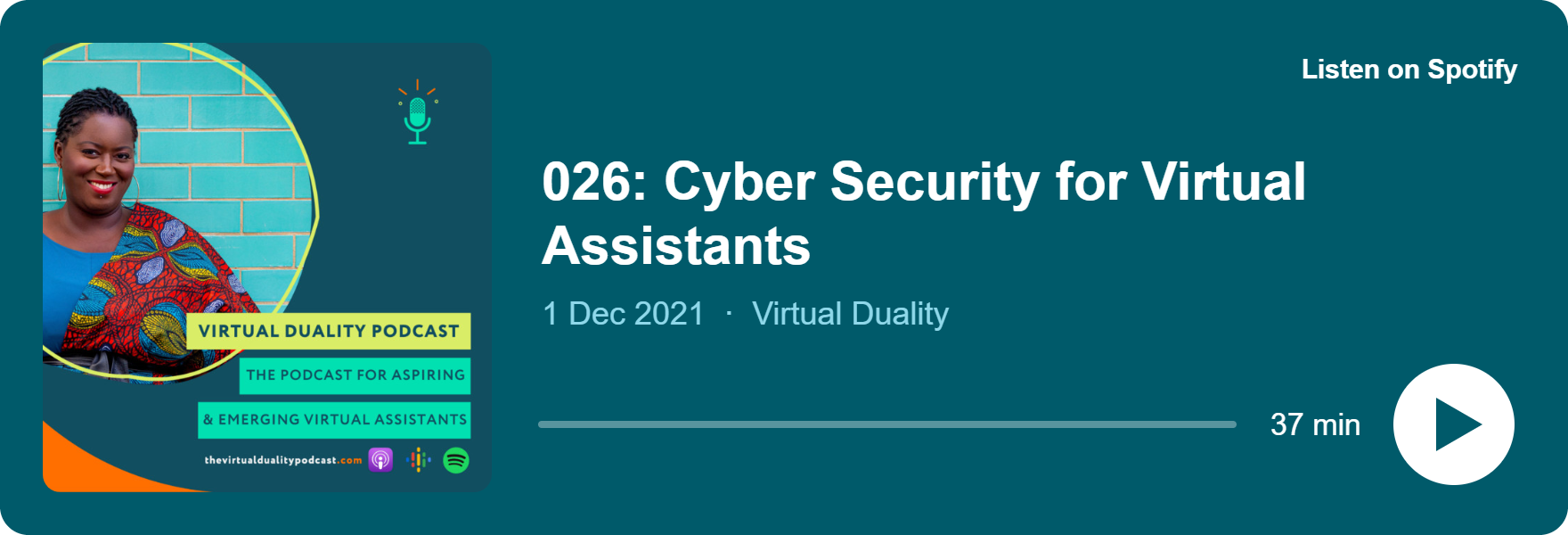 Play 026: Cyber Security for Virtual Assistants on Spotify