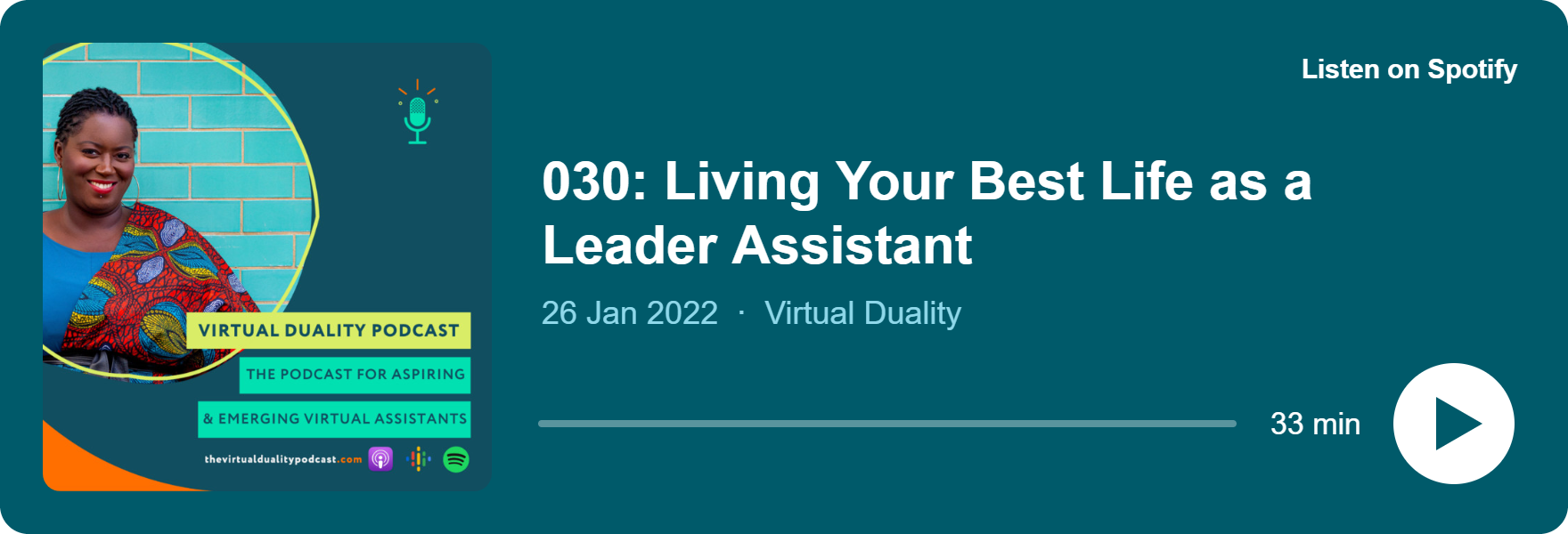 Play 030: Living Your Best Life as a Leader Assistant on Spotify