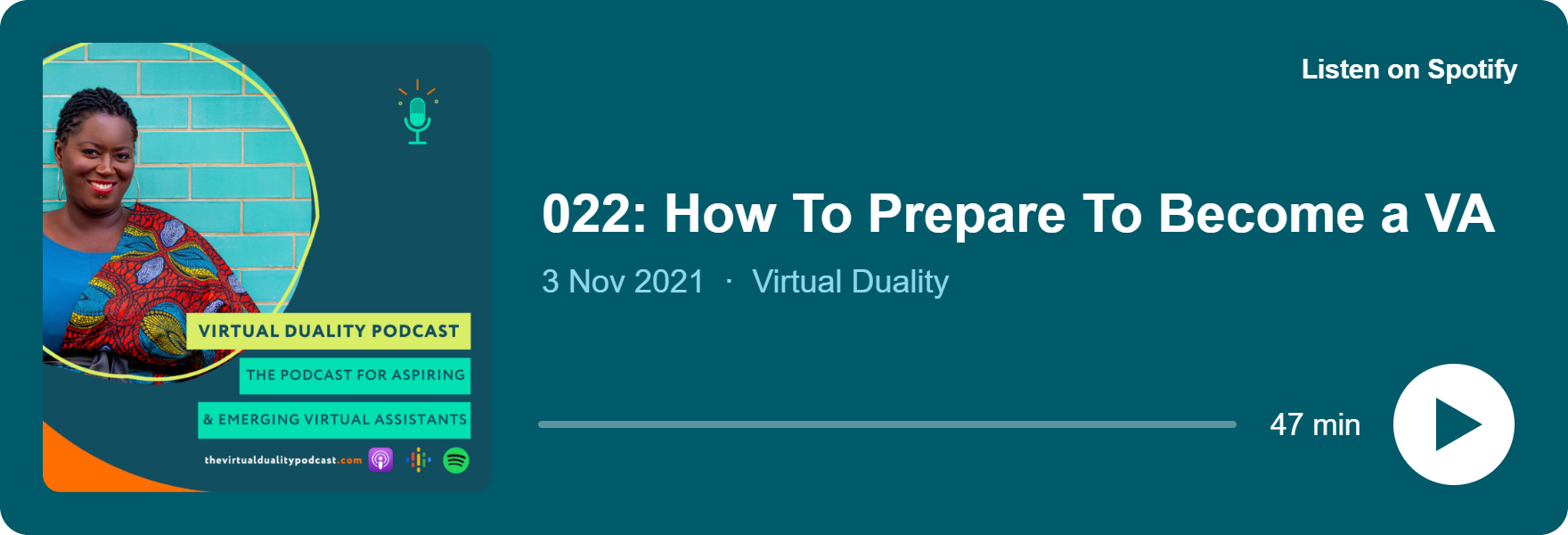 Play 022: How To Prepare To Become a VA on Spotify