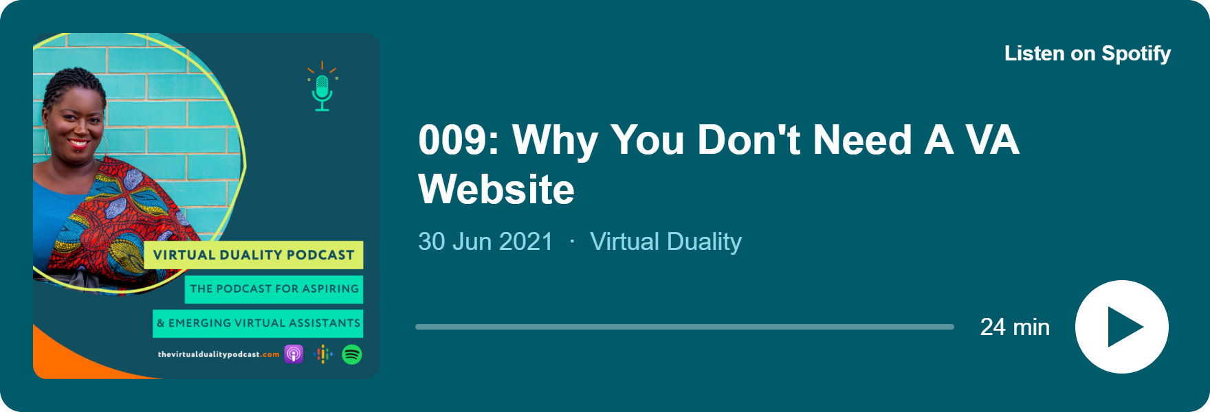 Play 009: Why You Don't Need A VA Website on Spotify