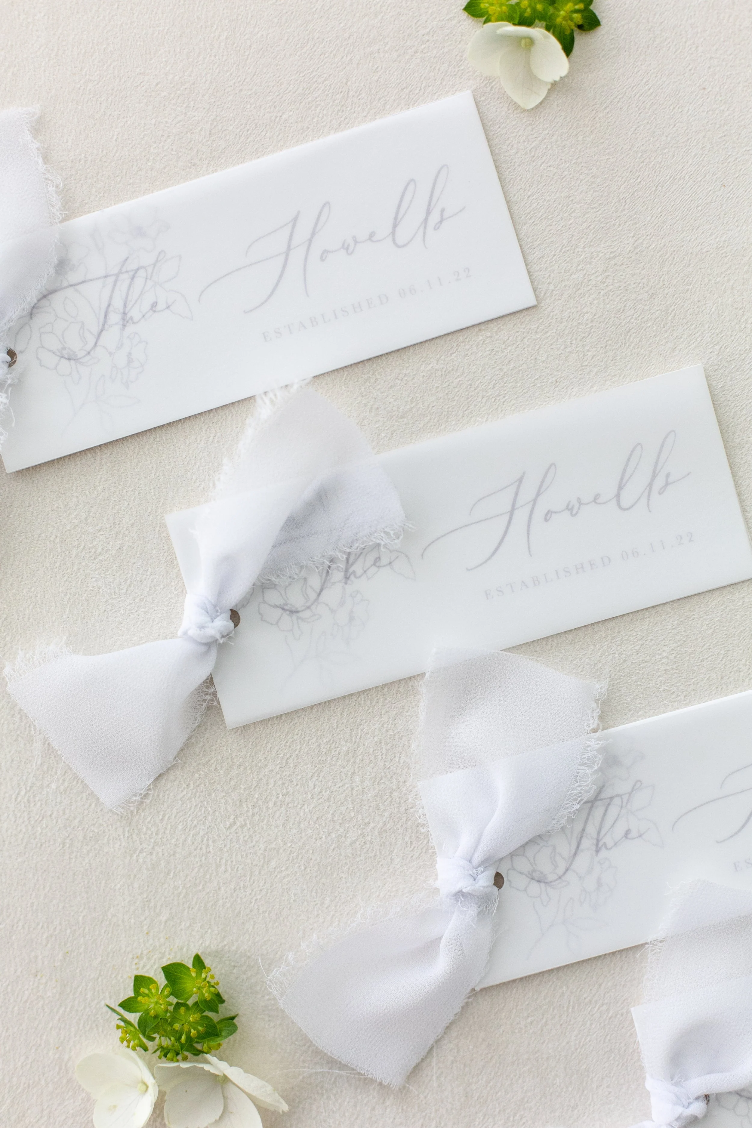Name tags for wedding, Sedona, Arizona