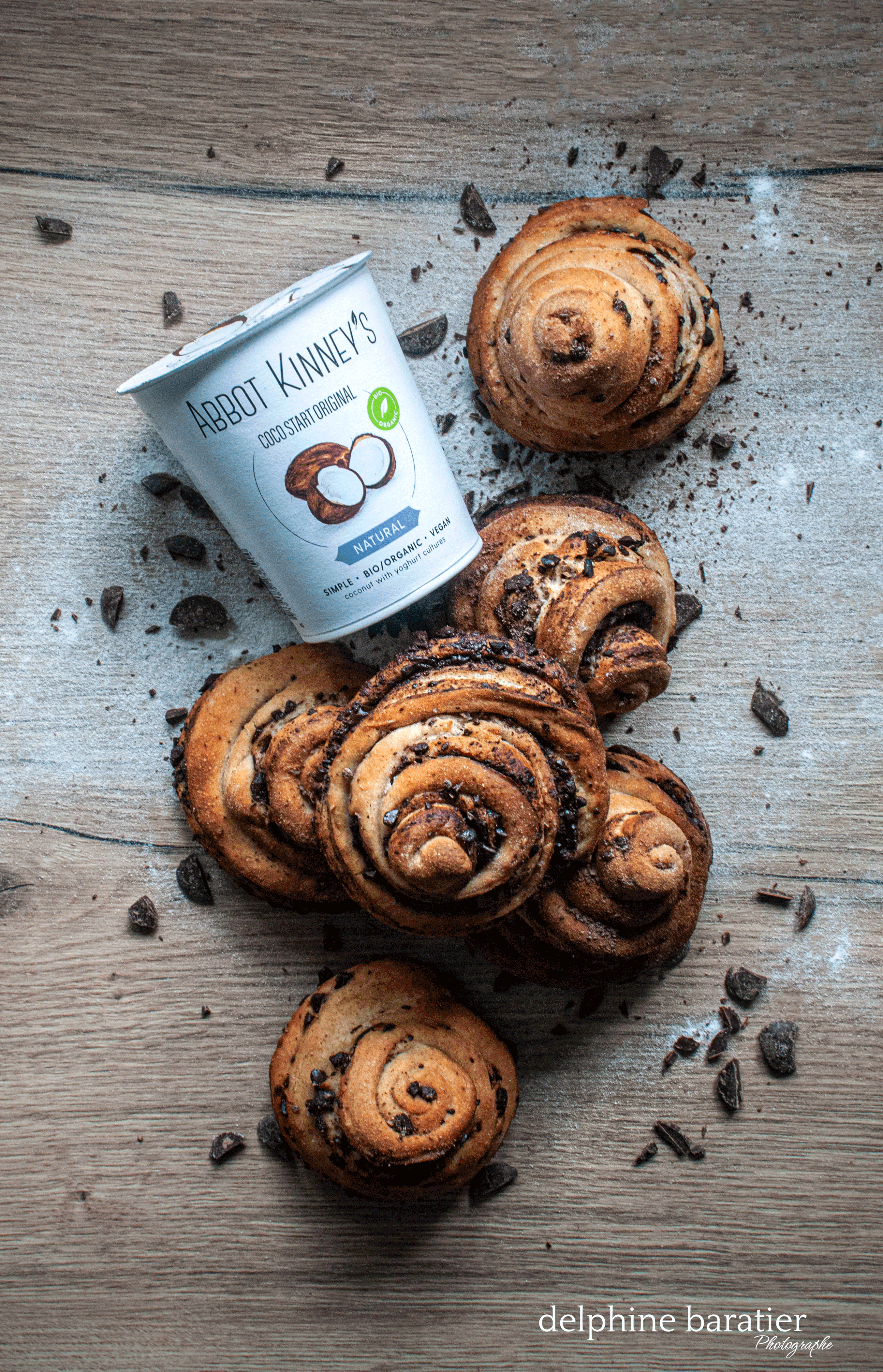 Brioche tournée chocolat vegan - Delphine Baratier Photo