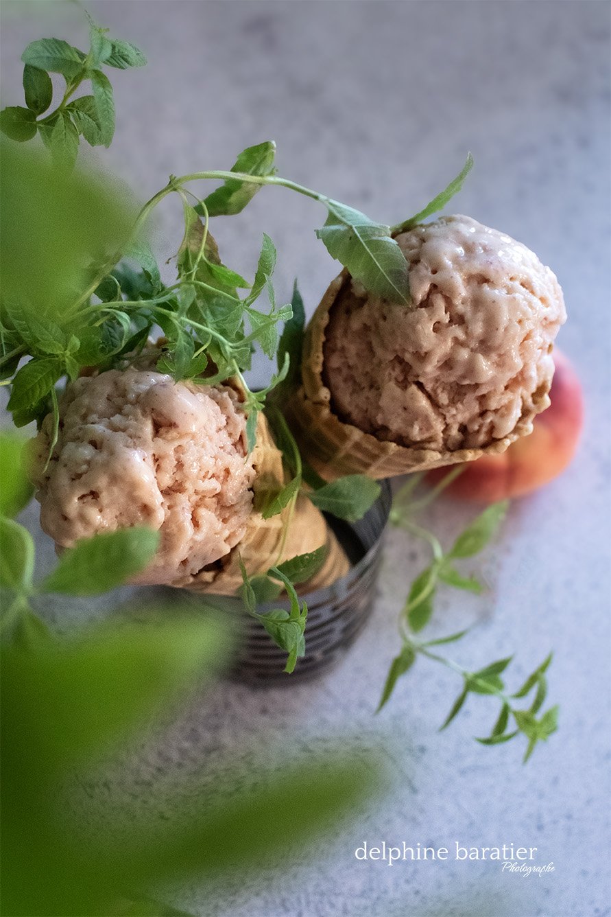 Semifreddo Vegan Nectarine - Verveine - Delphine Baratier 