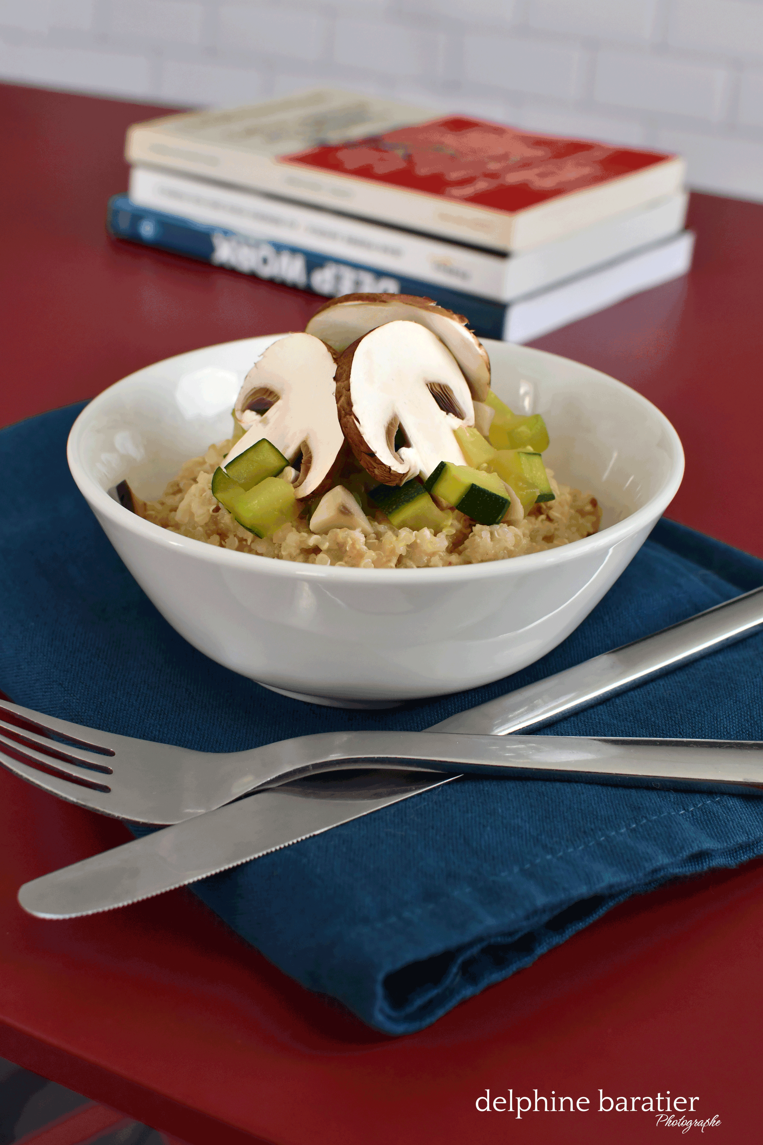 Orgotto poireau - champignon vegan - Delphine Baratier Photo