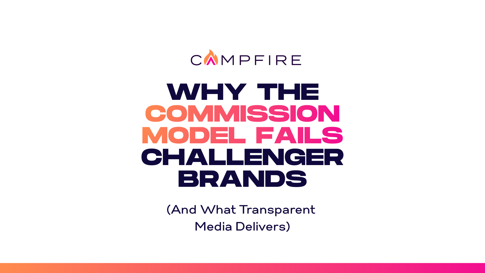 Why the Commission Model Fails Challenger Brands And What Transparent Media Delivers