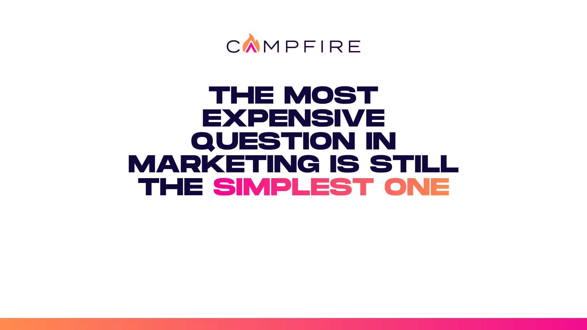 Strategy Before Spend