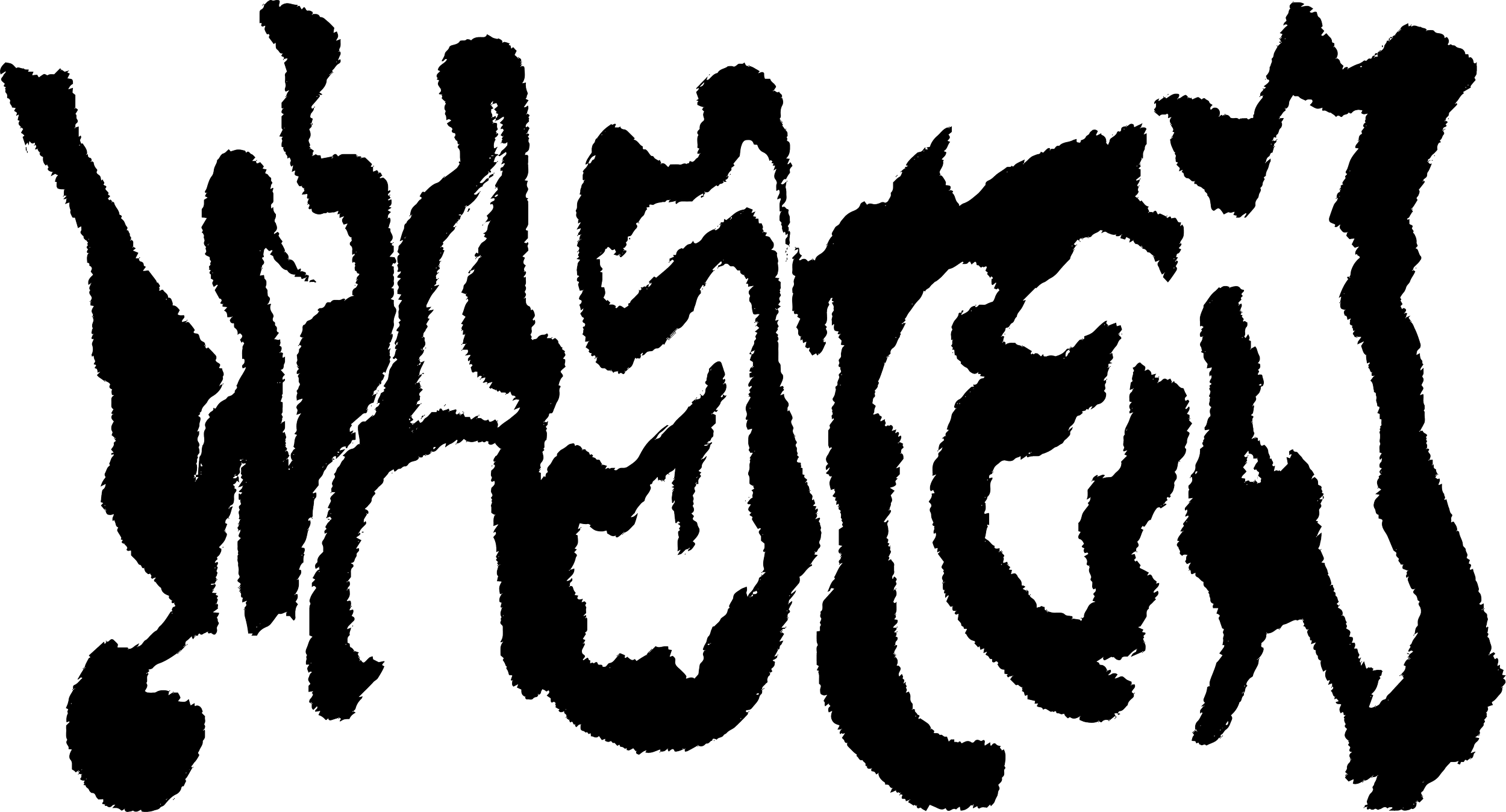 Logo fictif wasted style grunge déssiné à la main