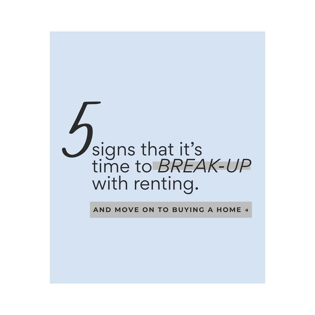 💔 Breakups are hard, but sometimes they&rsquo;re necessary. 💔

If renting no longer serves you, it might be time to move on to something better&mdash;homeownership! 🏡

If any of these signs resonate with you, let&rsquo;s talk about your options. T