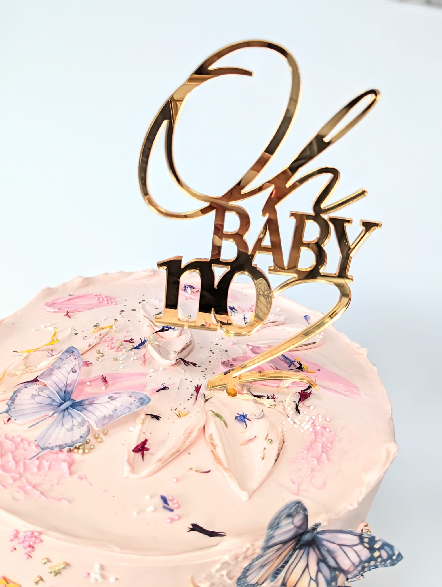 Personalised Oh Baby Number Cake Topper