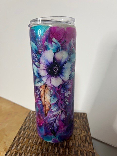 #48 20 Oz - Floral Feather