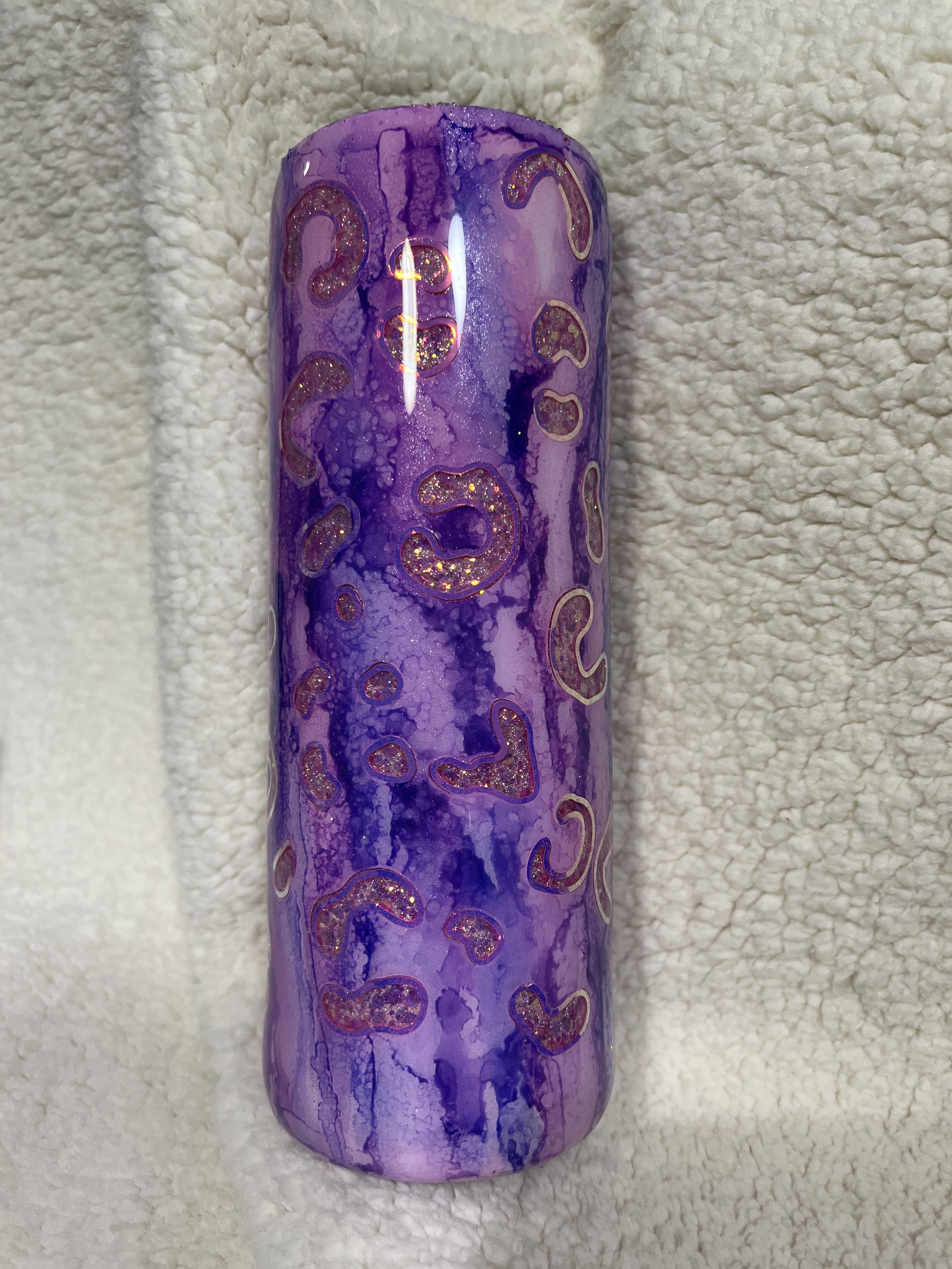 3 - 20 Oz Skinny Pink/Purple Leopard