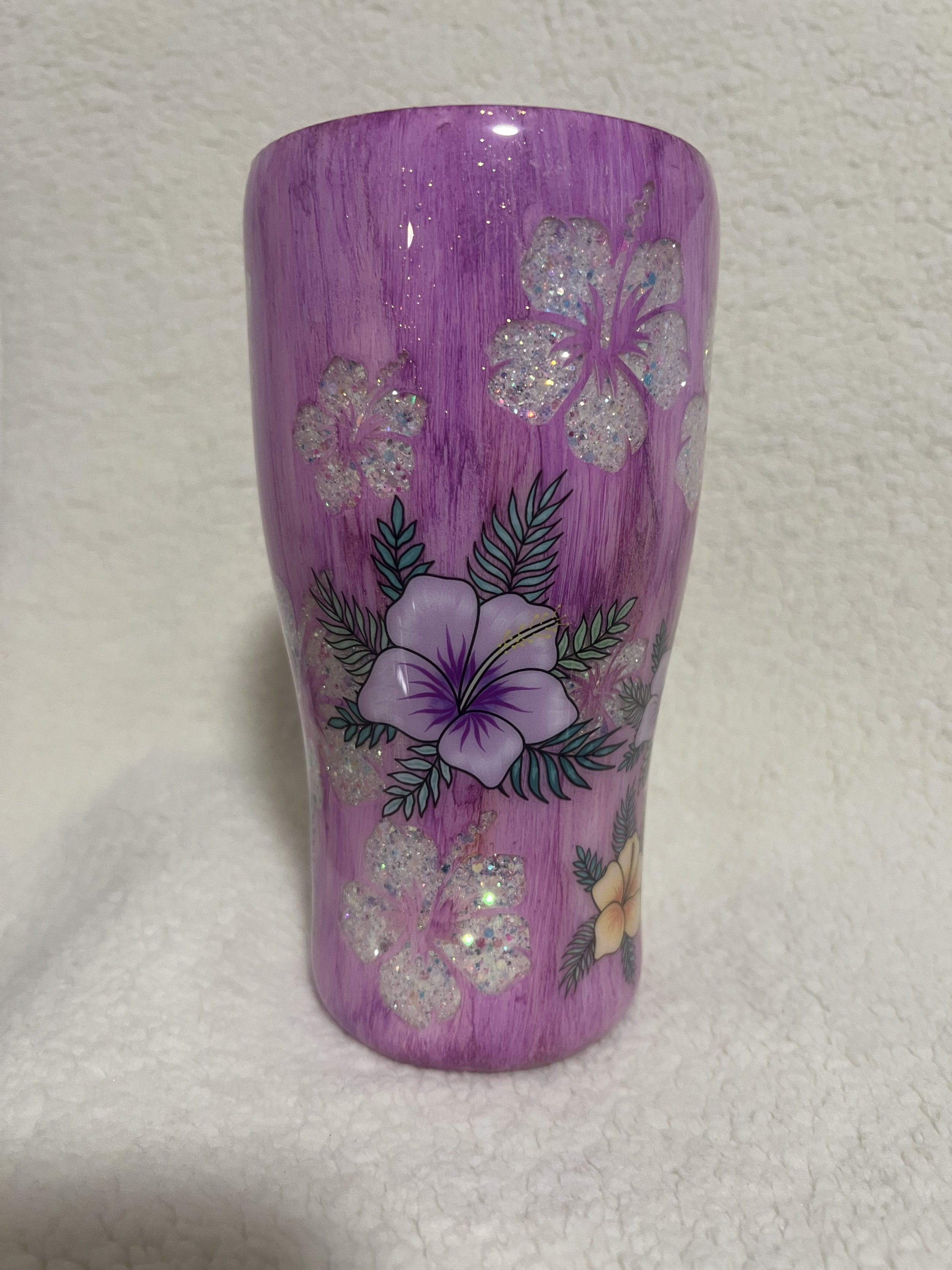 33. 30 oz Modern Curve - Pink Flowers