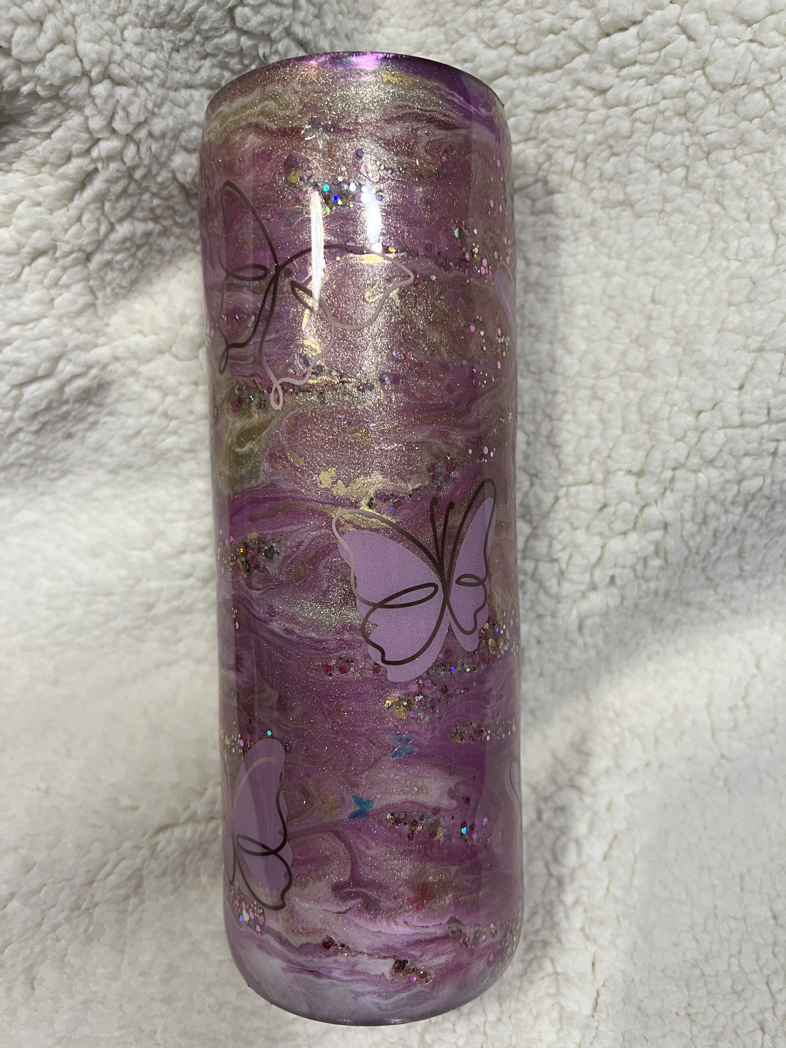 2 - 20 Oz Skinny Butterfly Swirl