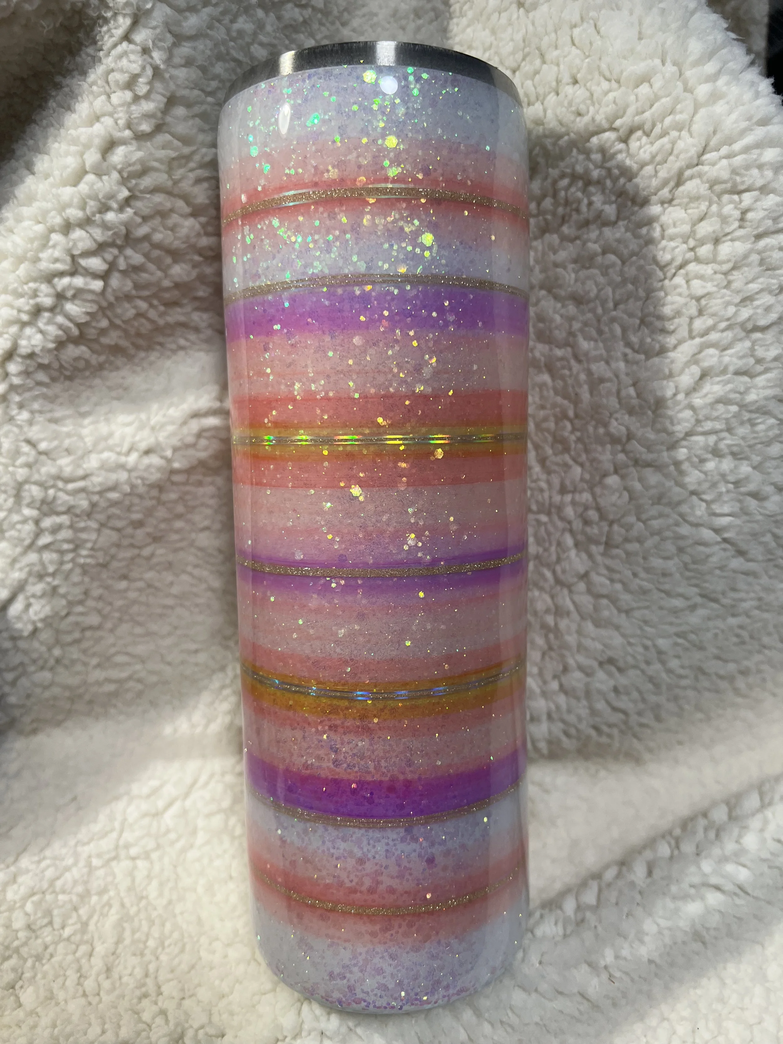 30 oz Skinny - Pastel Stripe