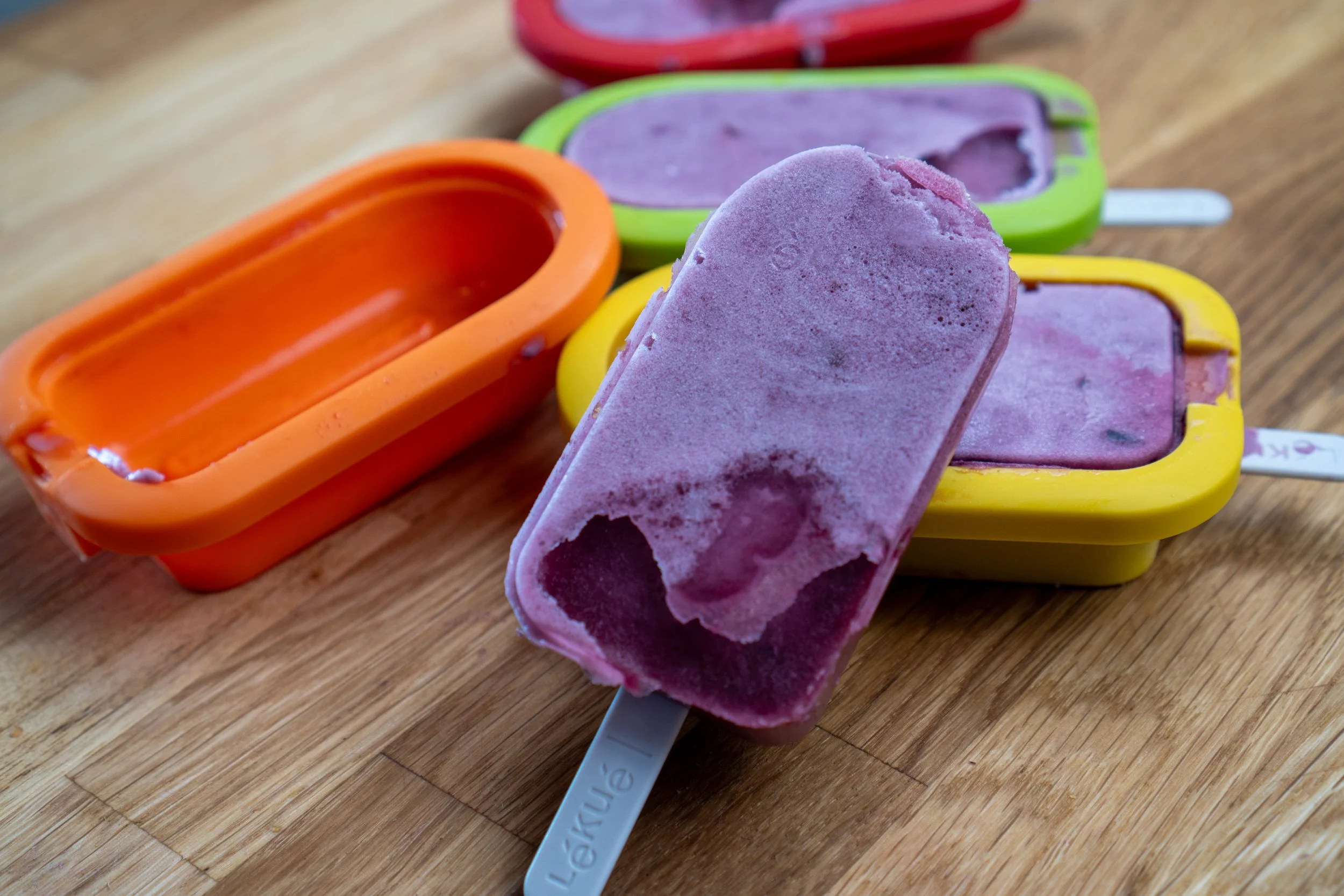 Coconut Milk Berry Popsicles