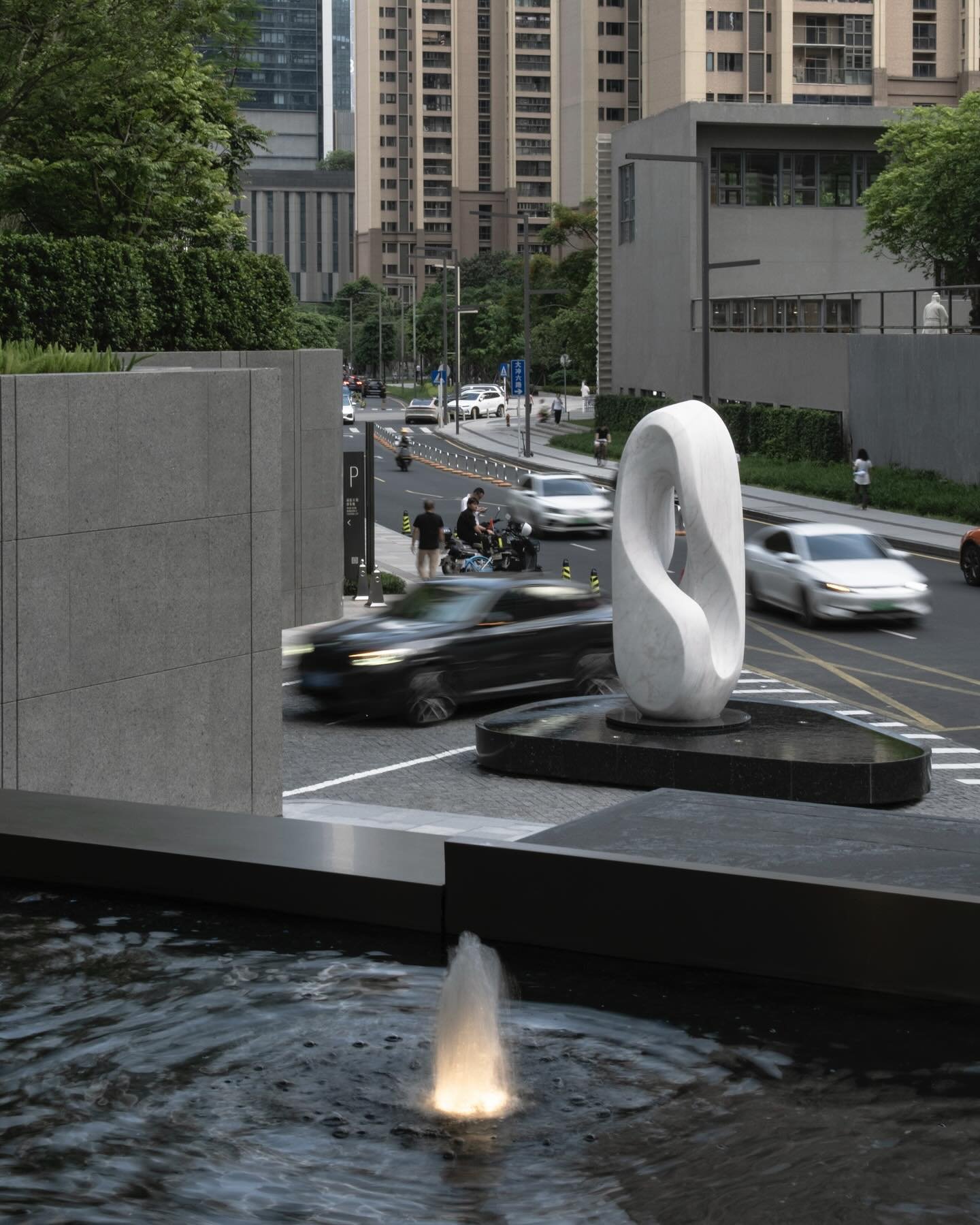 I&rsquo;m so delighted to see these photographs of the fully installed sculpture sent to me this week by @uapcompany. The 3m tall sculpture in marble was carved in China based on my maquette by a team of expert stonemasons. 
Titled &lsquo;An Infinite