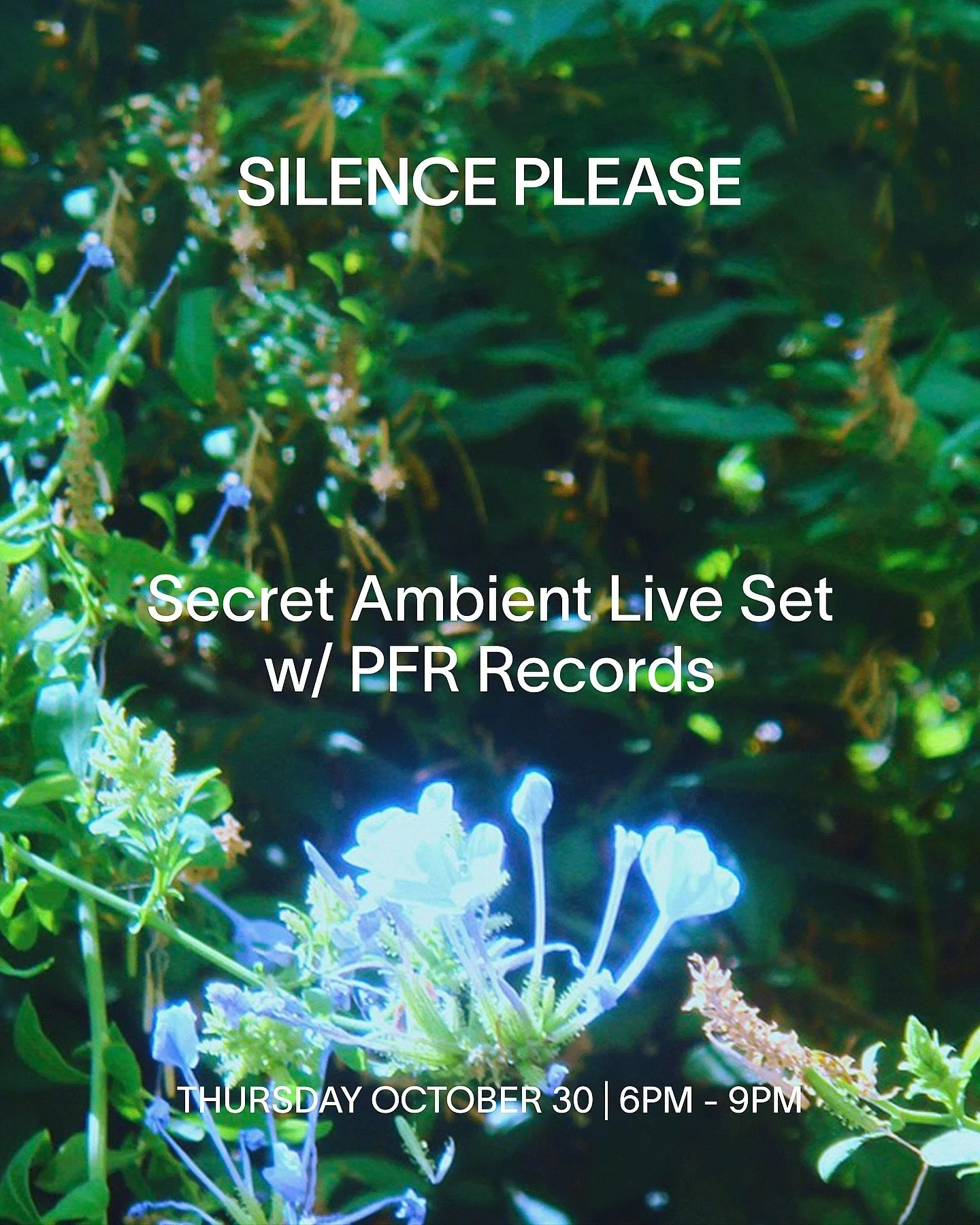 Doing live ambient electronics and spinning vinyl at @silenceplease tonight in Manhattan 6-9pm

Free