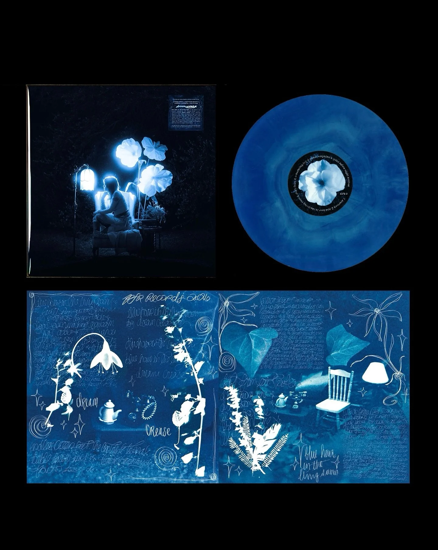 ˚˖𓍢ִ໋` We&rsquo;re excited to announce 𝑩𝒍𝒖𝒆 𝑯𝒐𝒖𝒓 𝒊𝒏 𝒕𝒉𝒆 𝑳𝒊𝒗𝒊𝒏𝒈 𝑹𝒐𝒐𝒎, the second full length release by @dreamcrease. Fantasy ambient music for bugs made for the blue hour. ⟢*˚⋆｡˖⋆˚ 

Dream Crease is the solo project of Los Ang