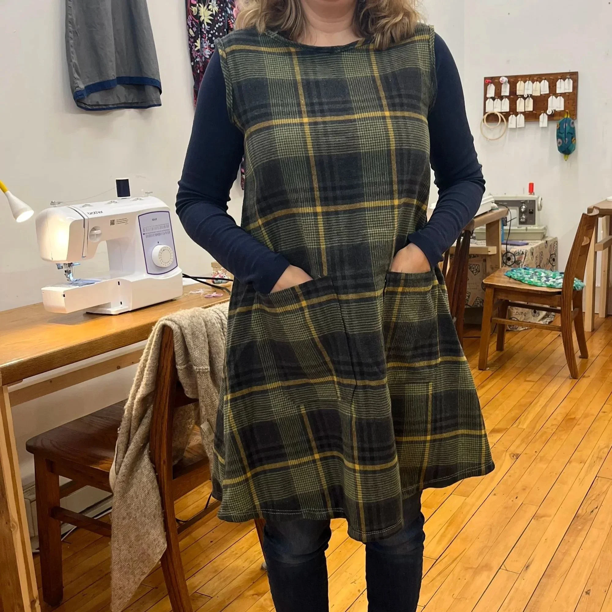 100 Acts of Sewing dress made of flannel