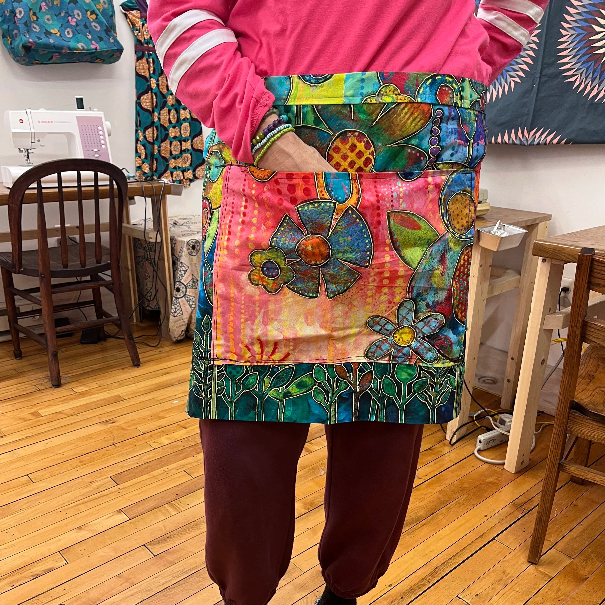 Gorgeous batik half-apron