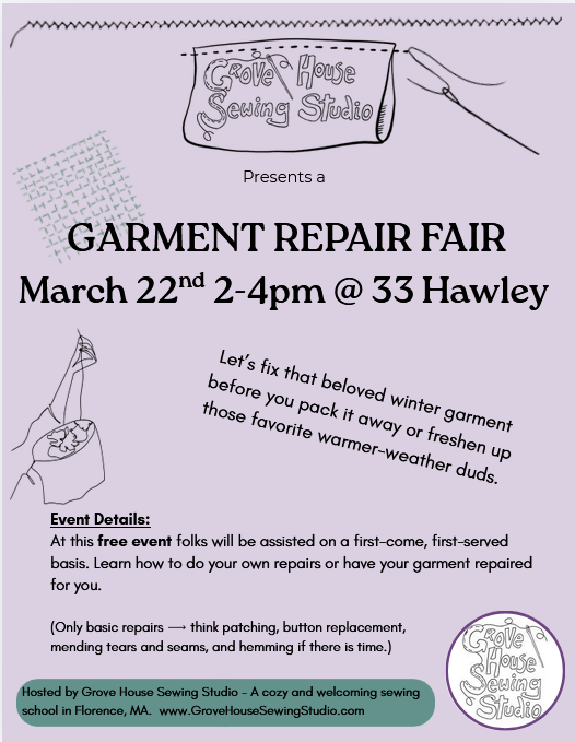 Grove House Sewing Studio Hosts Free Repair Fair