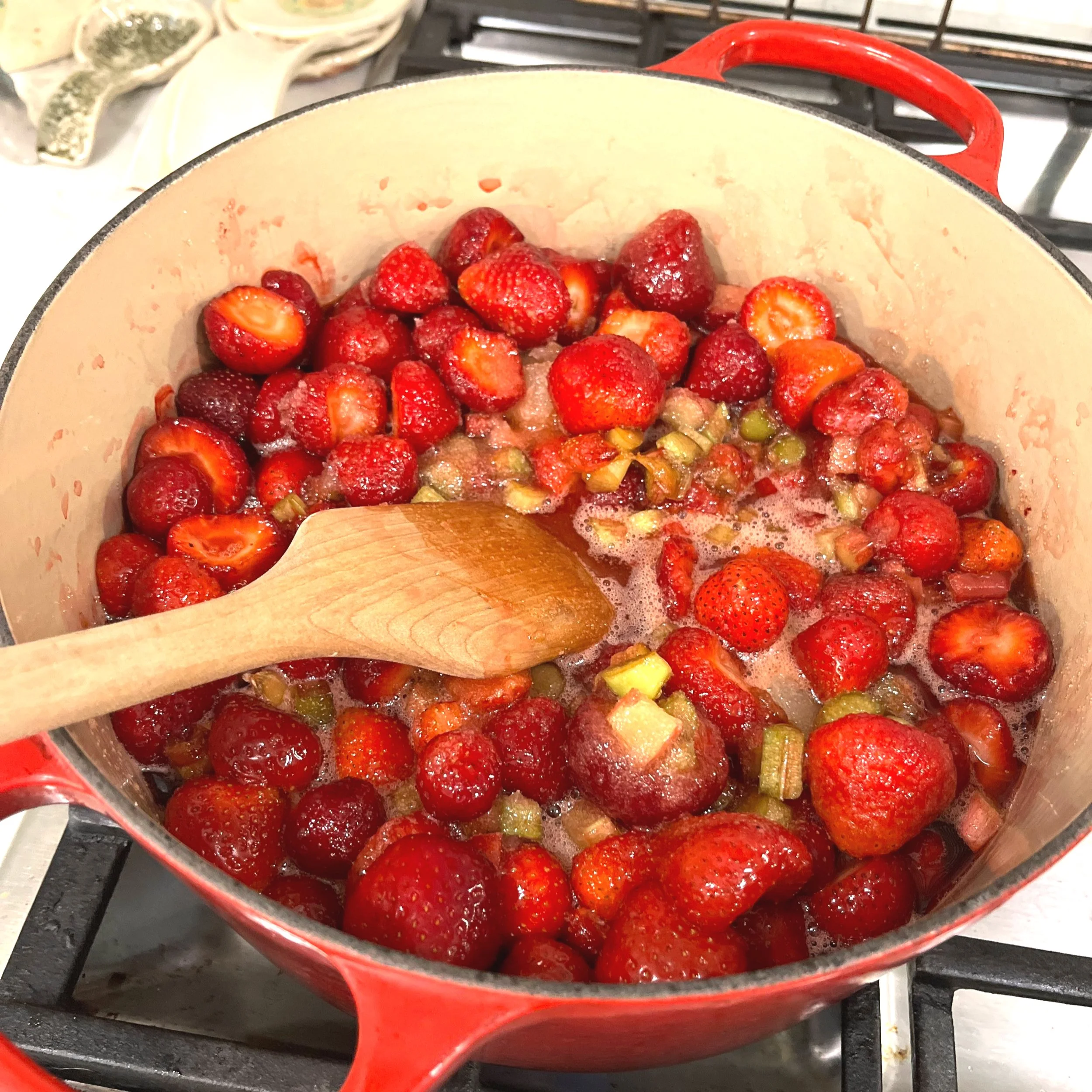 Here is that jam making in progress...