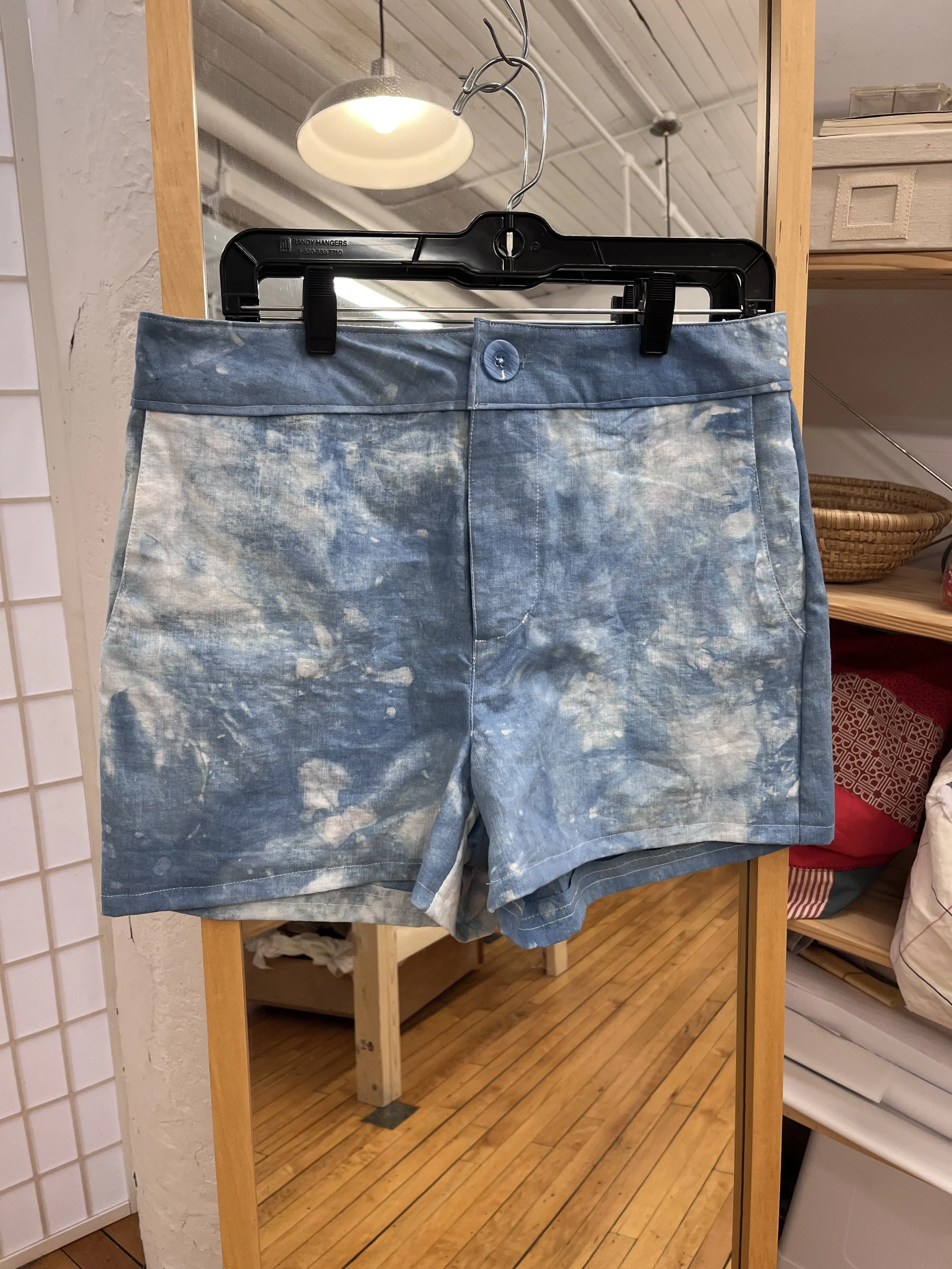 Papercut's strata shorts made of a gorgeous hand tie-dyed light-weight canvas