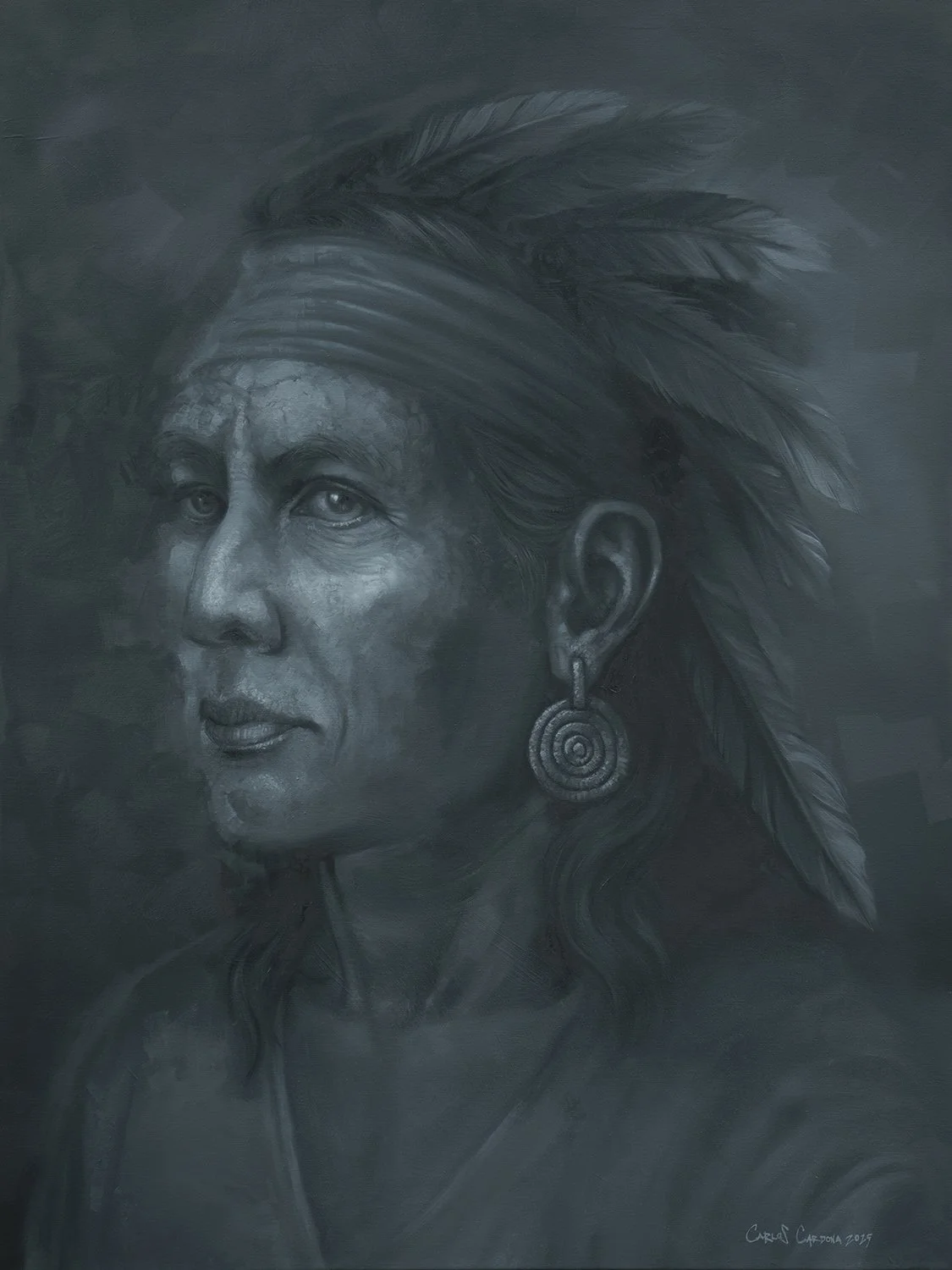 Chief - Oil on Wrapped Canvas 48” X 36”