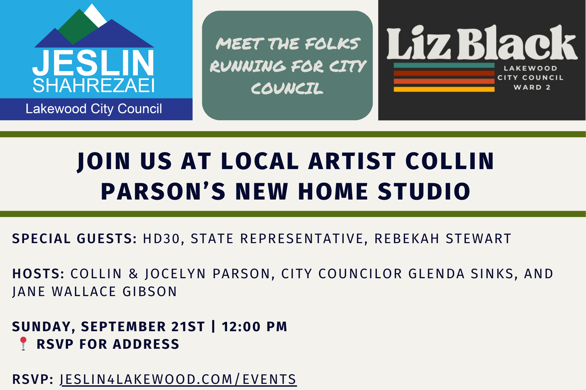Meet n' Greet with Candidates Liz Black & Jeslin Shahrezaei
