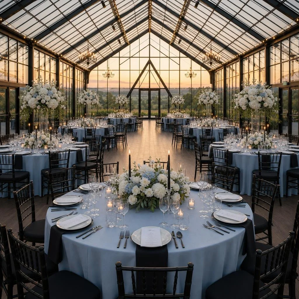 Wedding decor visualization: Glasshouse Reception
