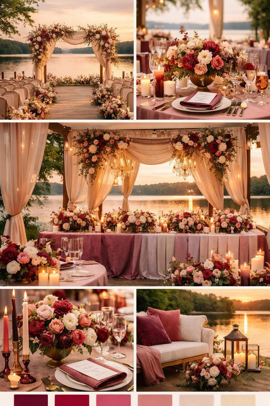 Sunset Rose Wedding Color Palette