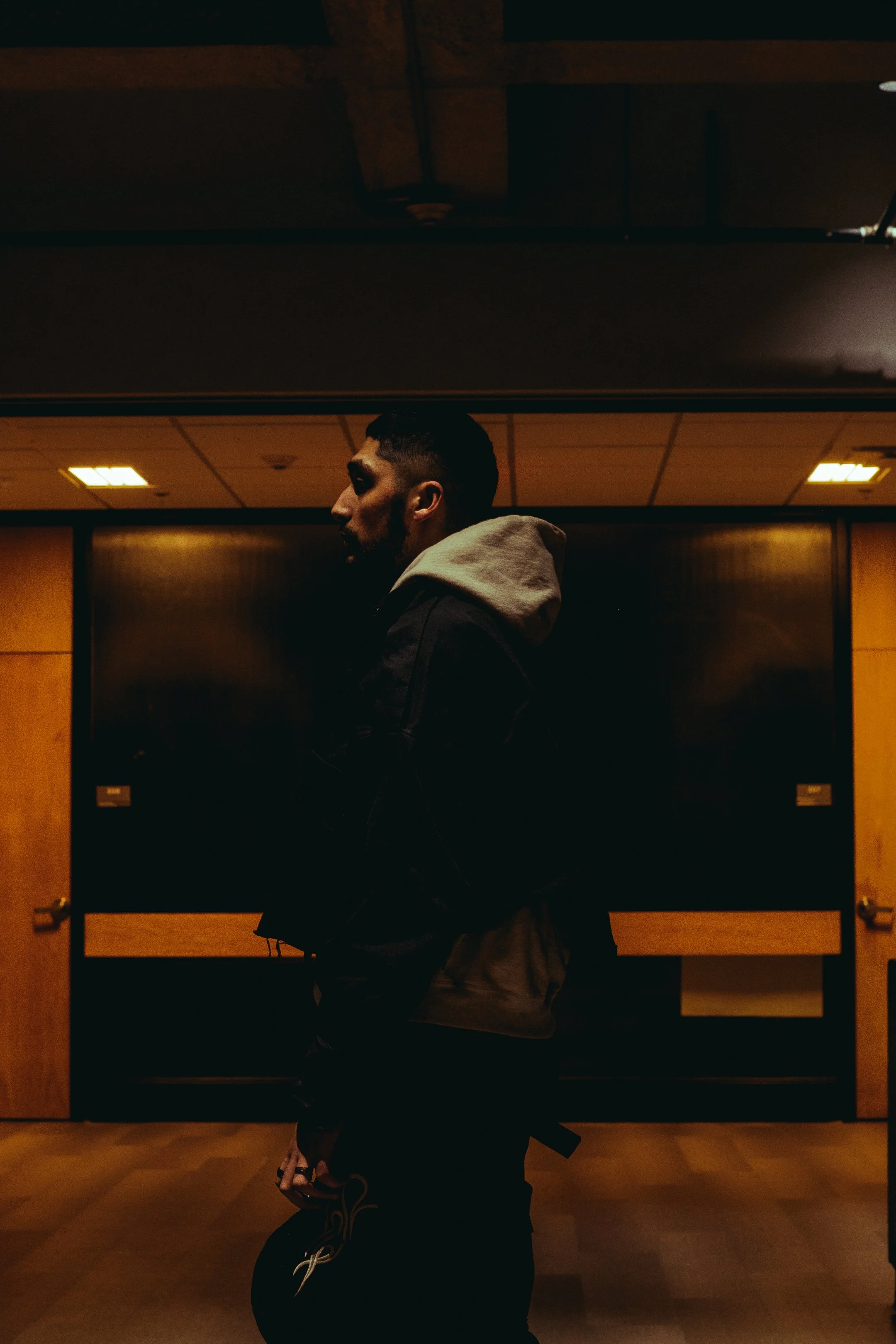 branded marketing photos taken at night moody vibe in Dallas Texas