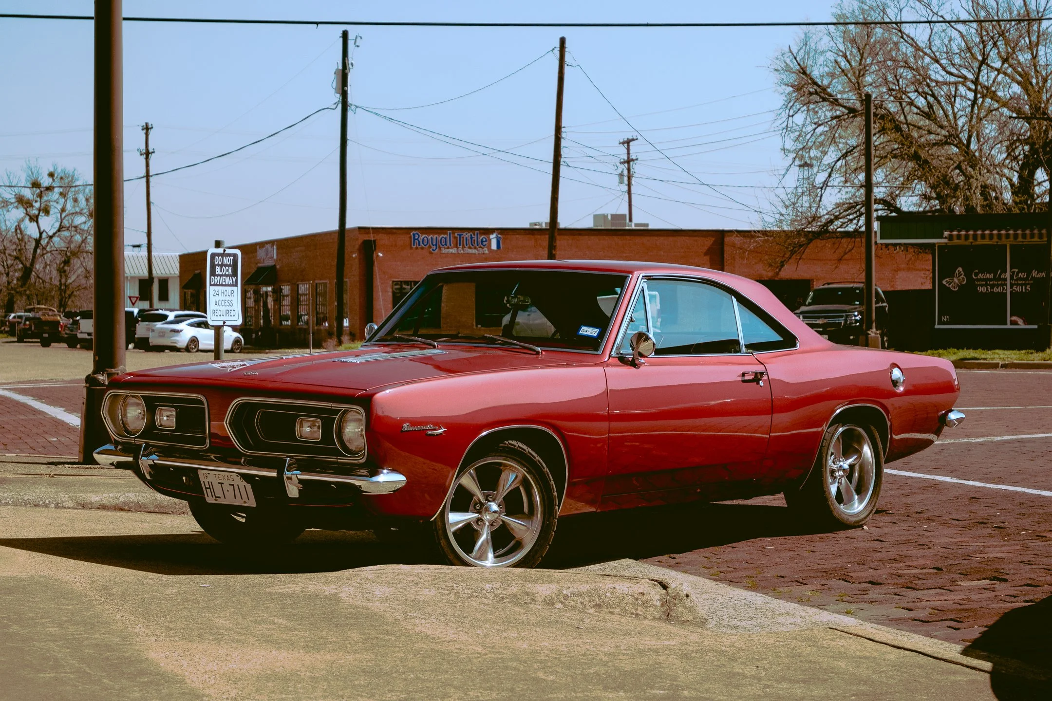 Red Vintage Vehicle photograph in Dallas Texas