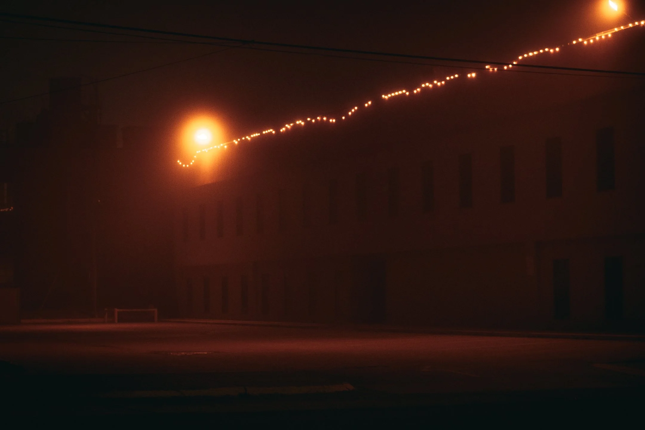 street light moody nighttime dark photo taken in Dallas Texas