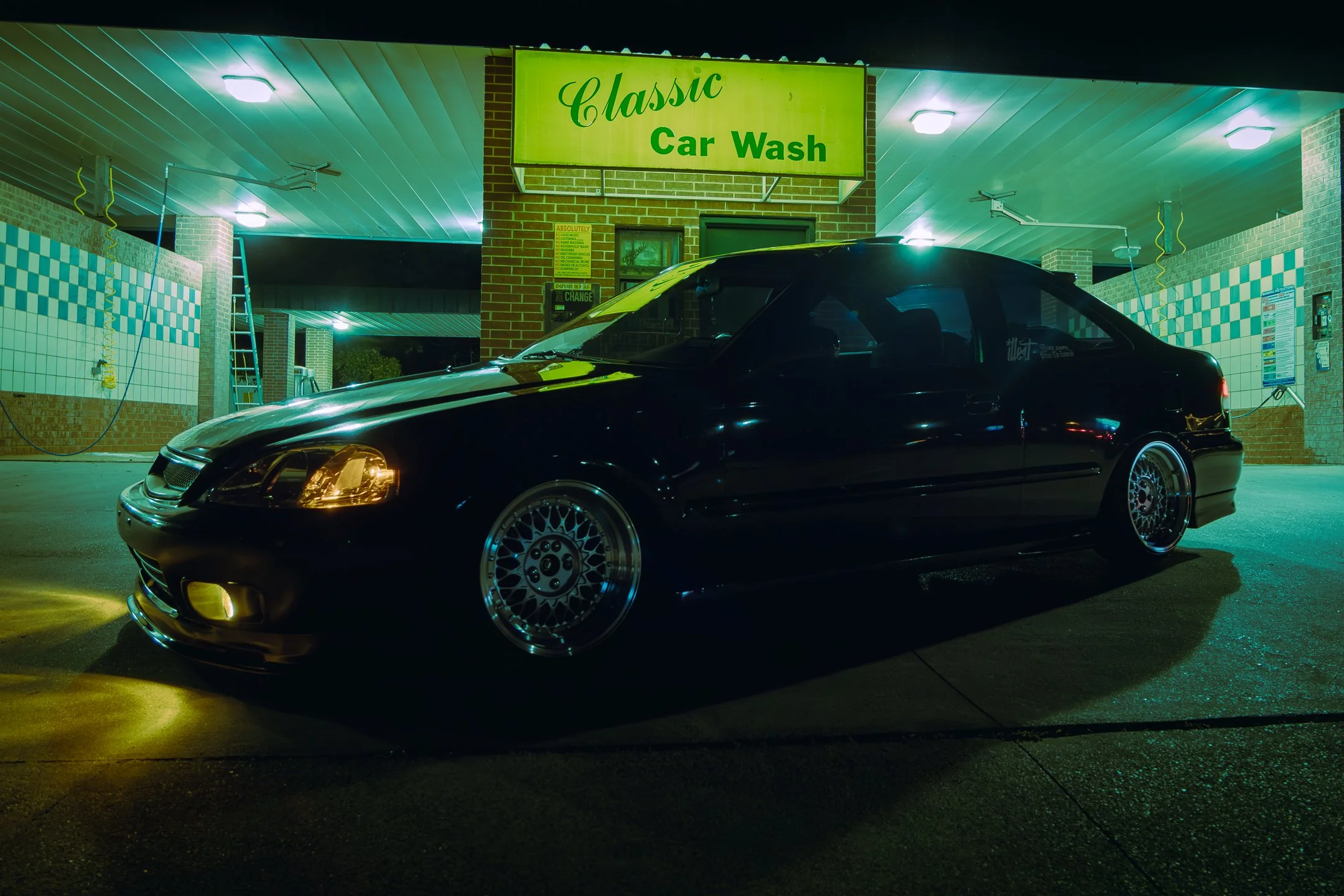 Moody Night Car Photograph in Dallas TX