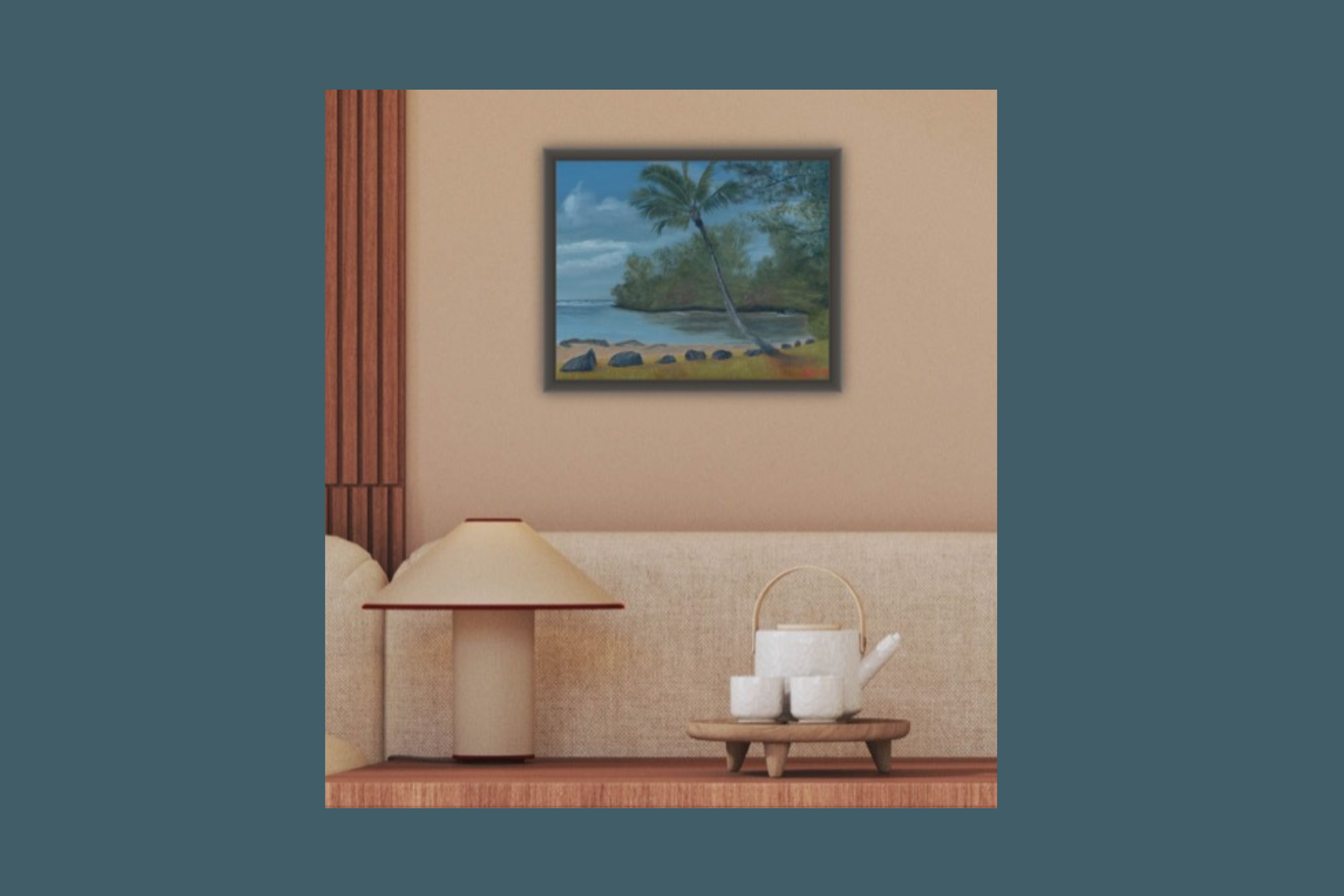  Photo of Hanalei River Mouth print of an original oil painting by G Marie 