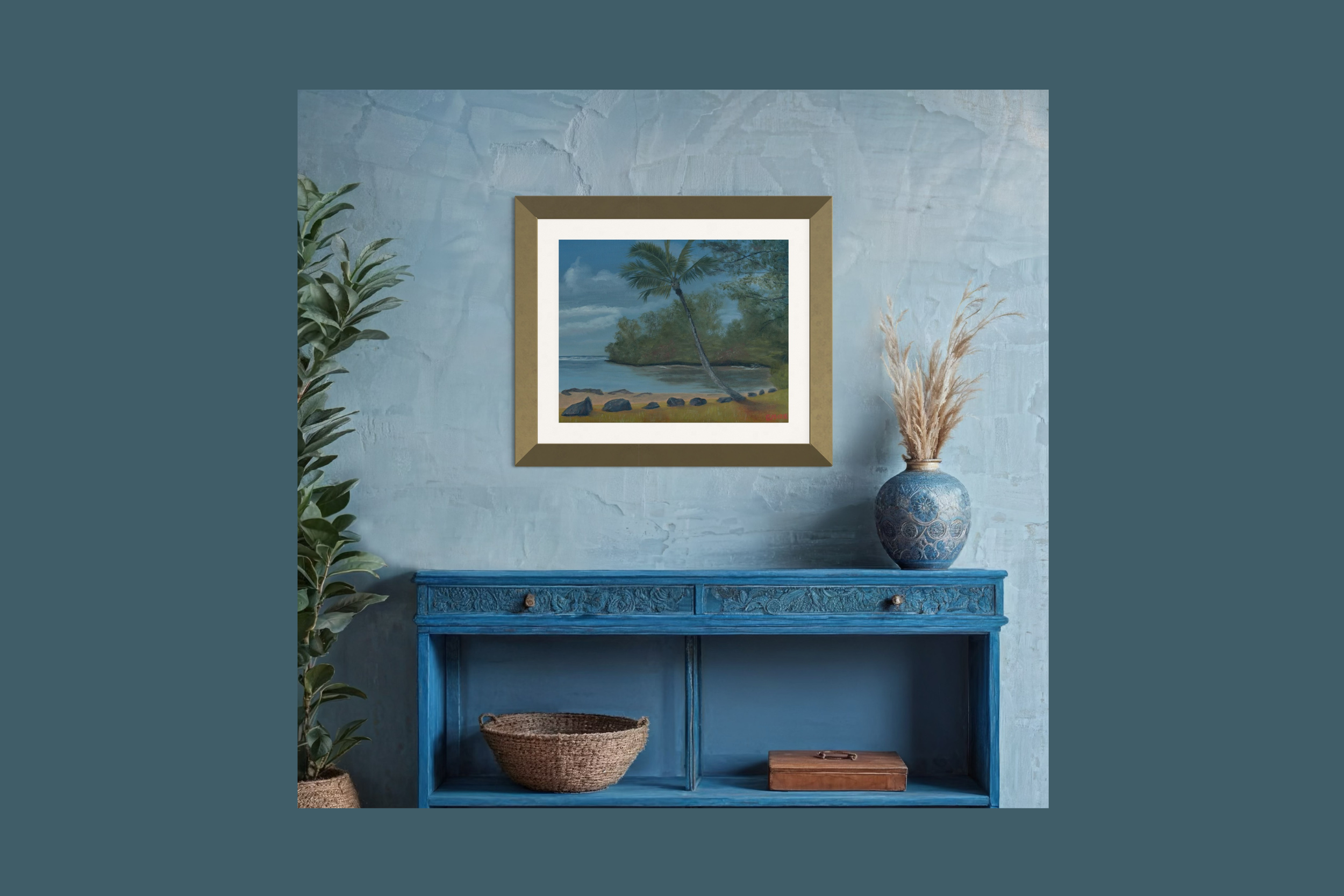  Photo of Hanalei River Mouth print of an original oil painting by G Marie 