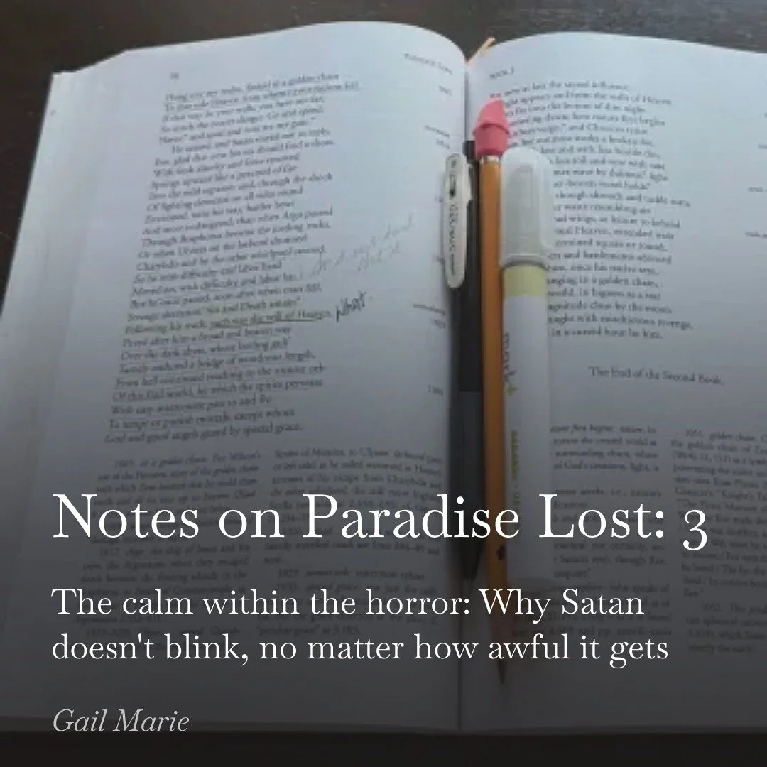 I'm loving it over on Substack! My latest post is about Paradise Lost again. 

When I told my wife what happens in Book 2, she asked if there was a movie version. If there is, I don't want to see it -- I don't do horror movies. But Milton? I can hand