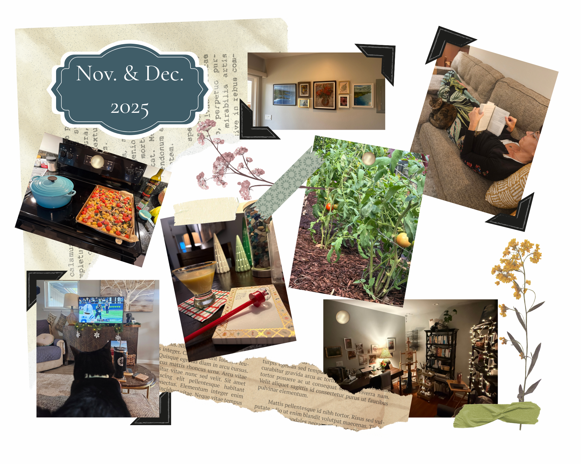 November/December 2025 digital scrapbook pages