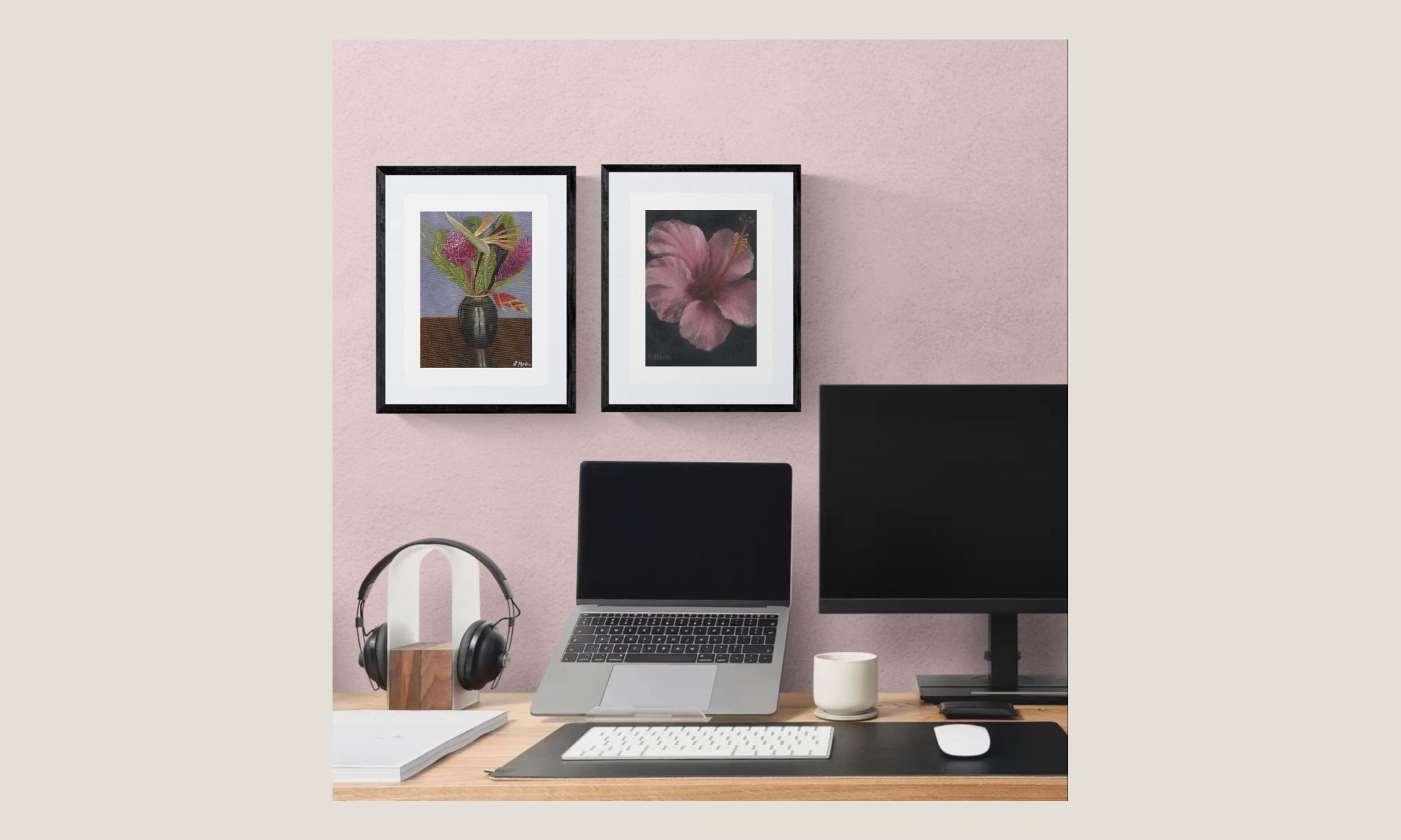 Pink Hibiscus and Kate's Arrangement.png