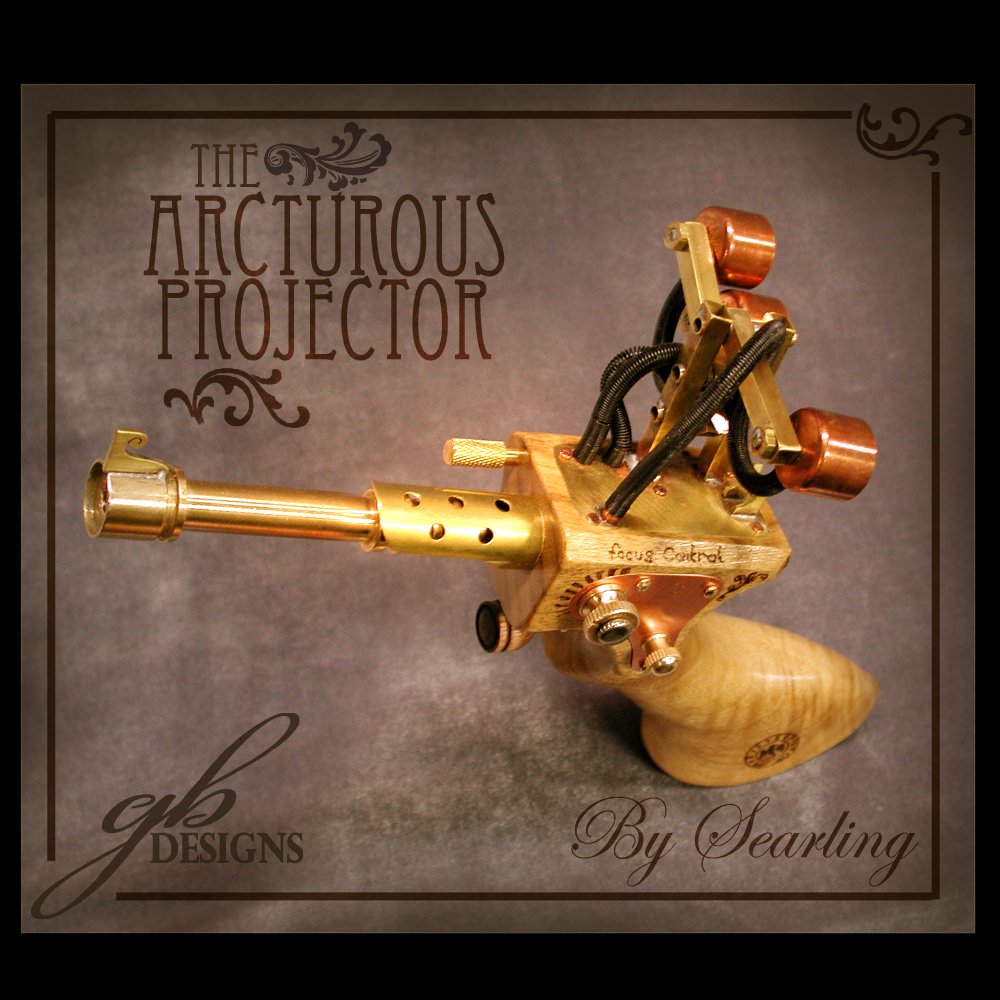 Steampunk pistol Myrtlewood brass & copper