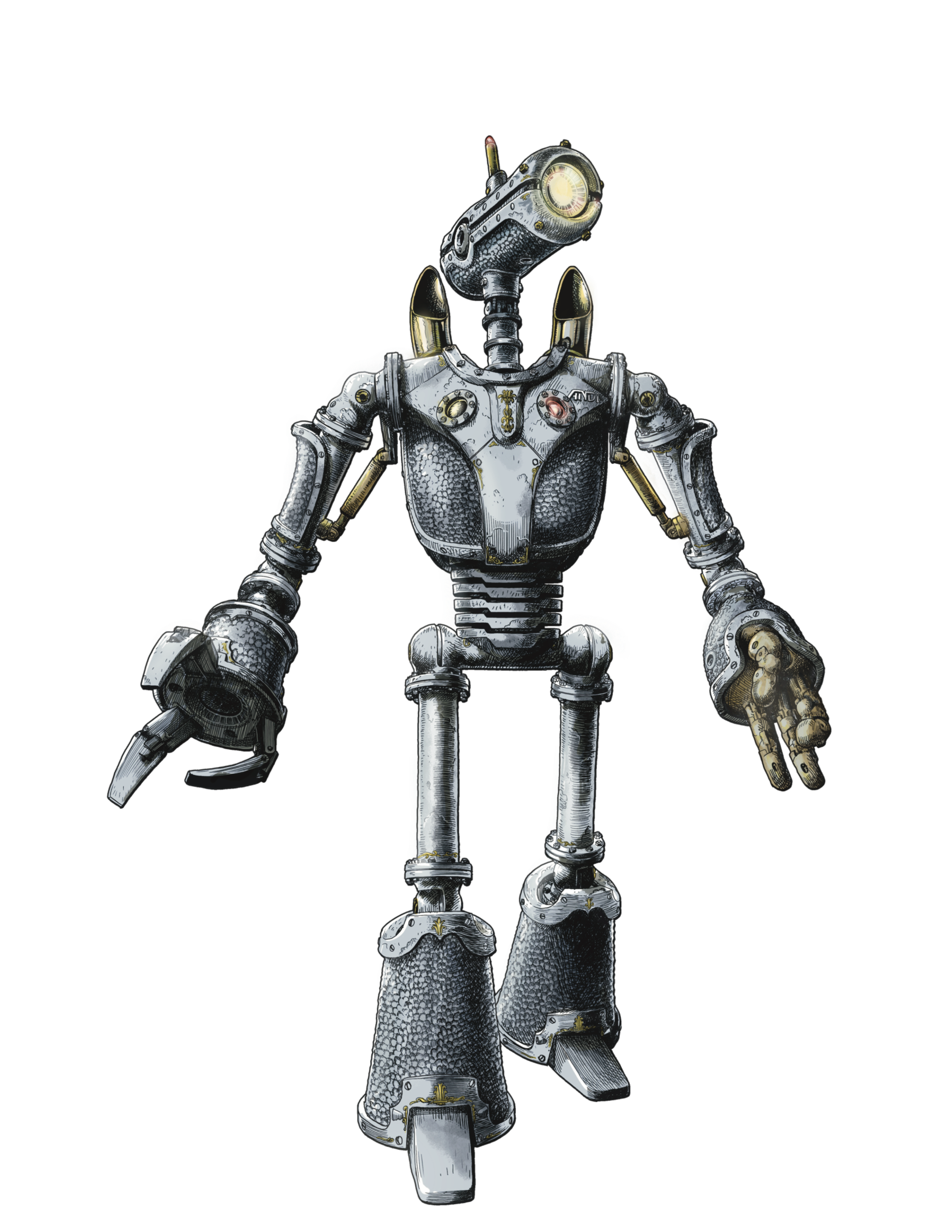 Cast iron humanoid robot