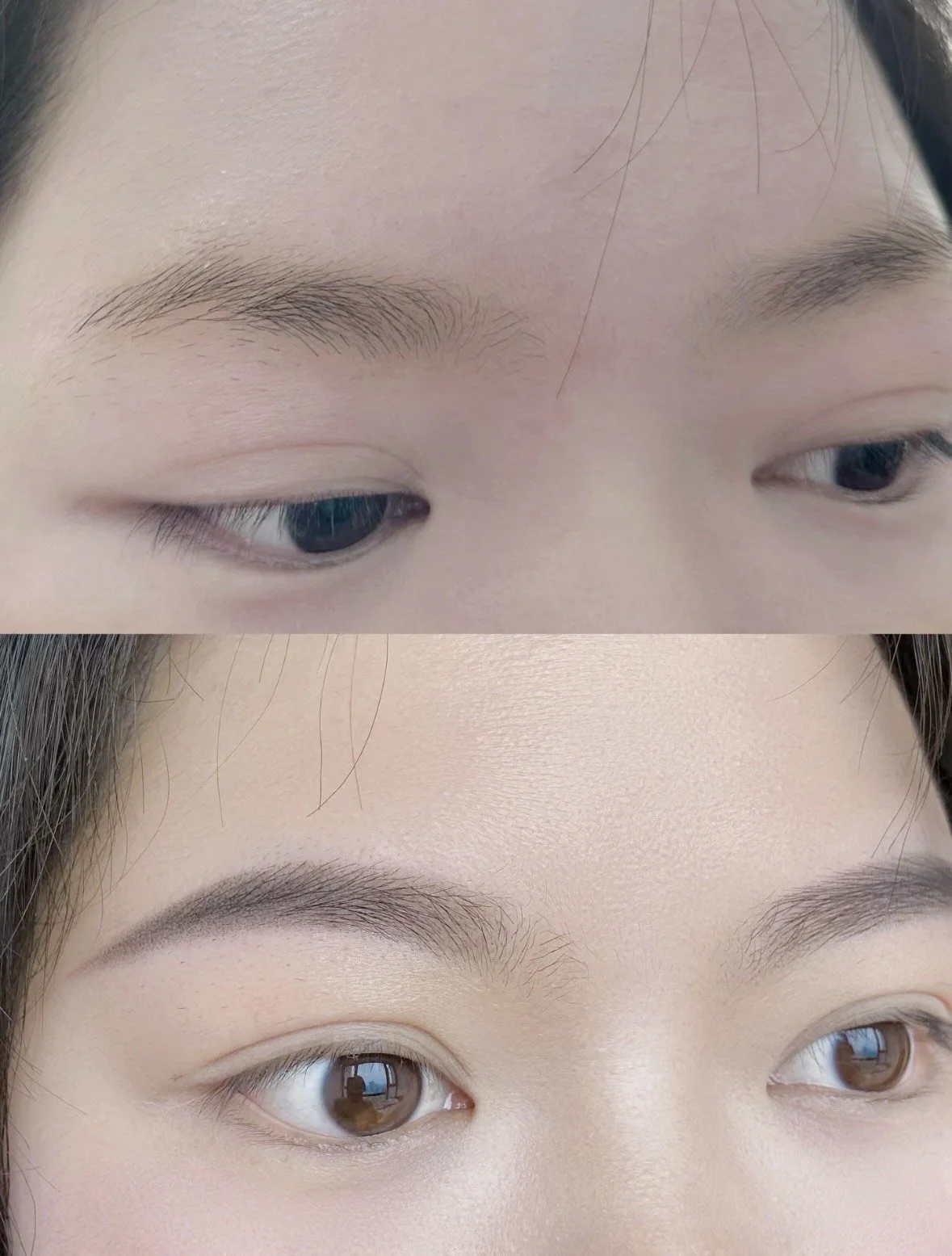 "Soft ombré powder brows – semi-permanent eyebrow shading for a fuller yet natural effect."