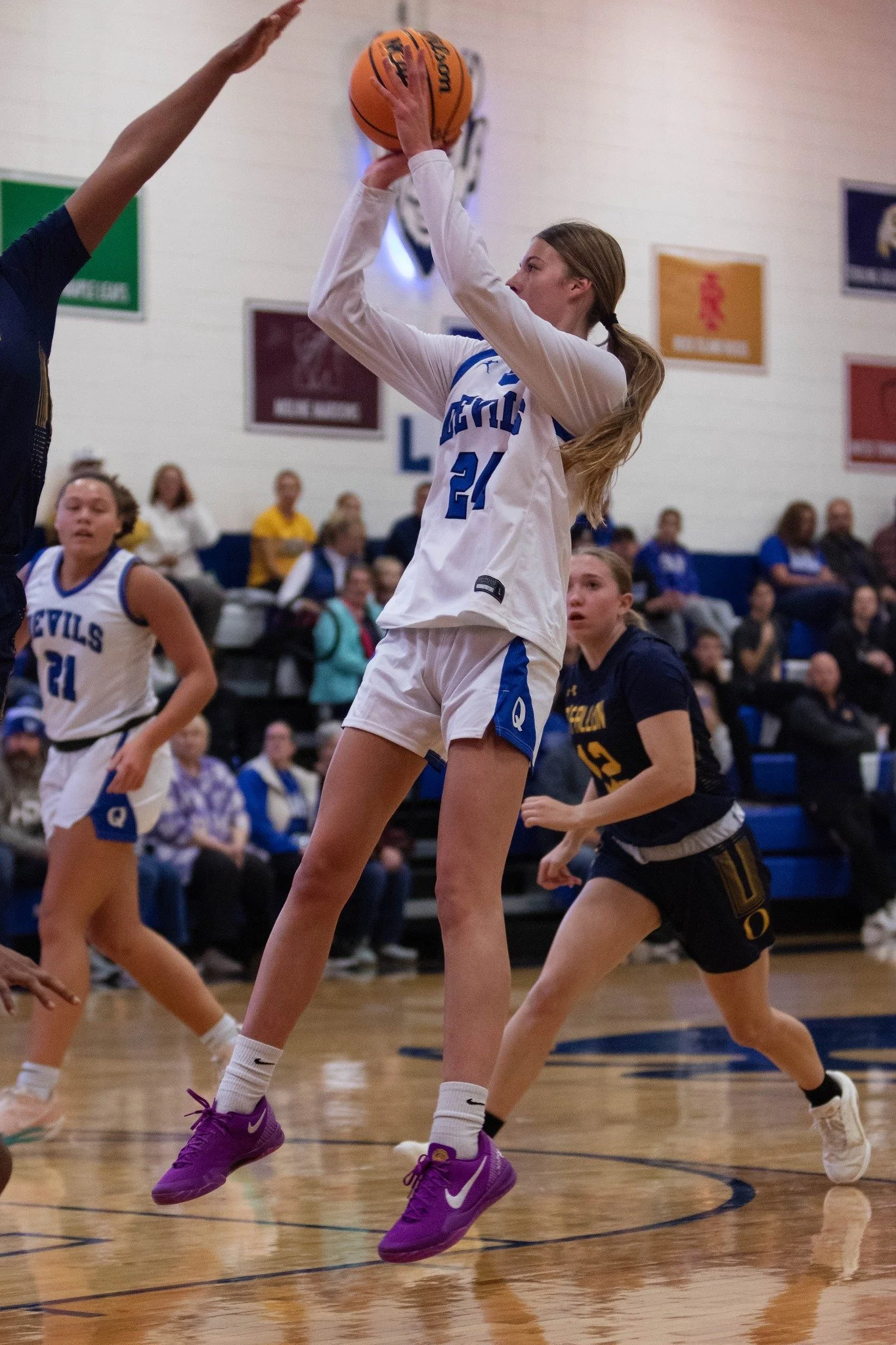 The @qhsgirlsbasketball  team took on O'Fallon yesterday in a non-conference matchup that ended with their first loss of the season (48-67) putting them at 3-1.

Full Gallery at DayOffMedia.org