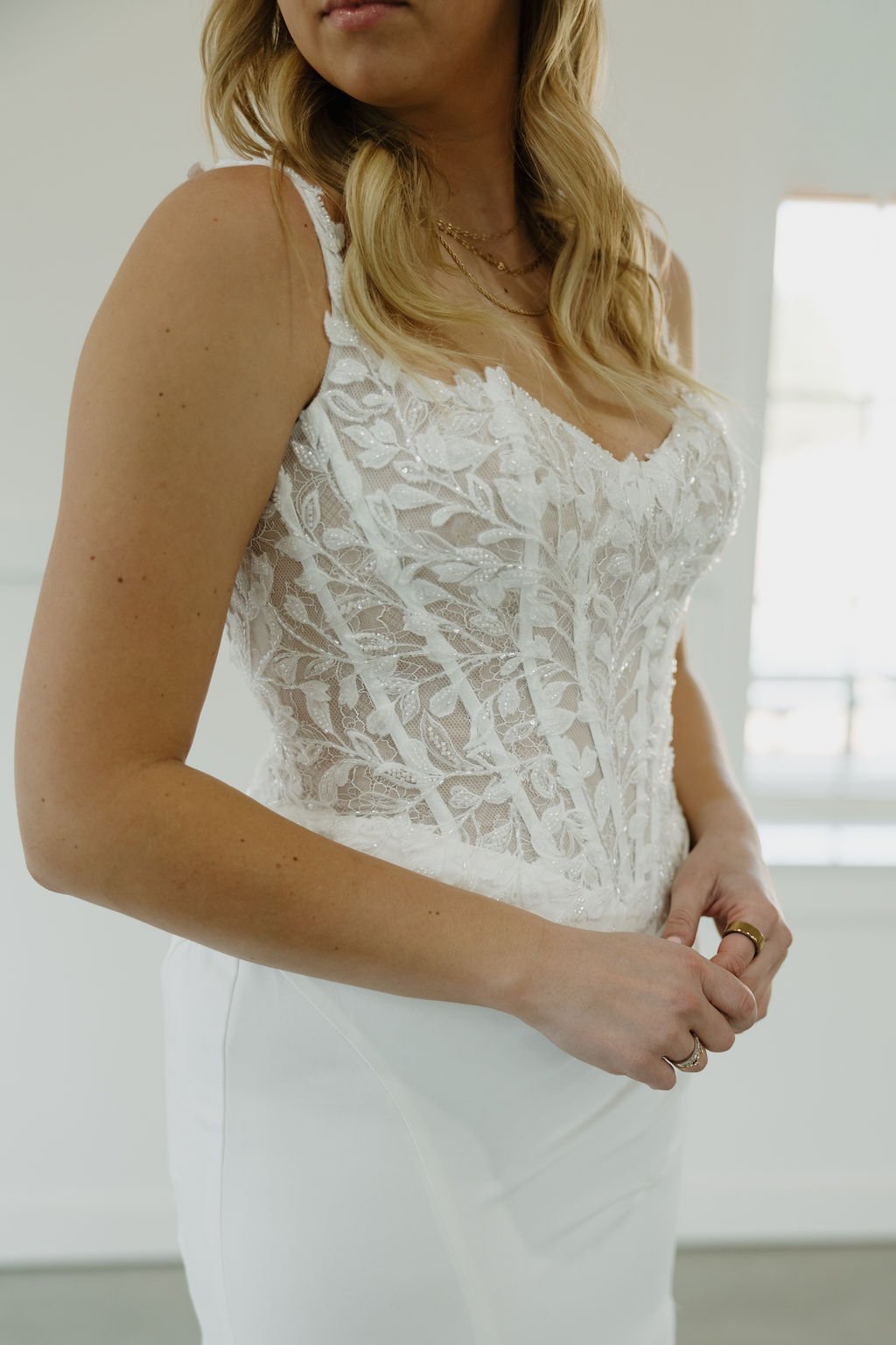 Lace Bridal Dress With Sparkle