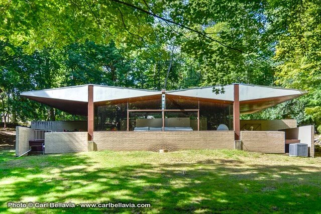 SHOOT LOCATION TSM6NY | important modernist home circa 1956 | in the zone | dramatic double-diamond roof | soaring fir ceilings | rich hardwood floors | expansive glass walls | set on 2 acres of untouched forest | james bond meets george jetson style