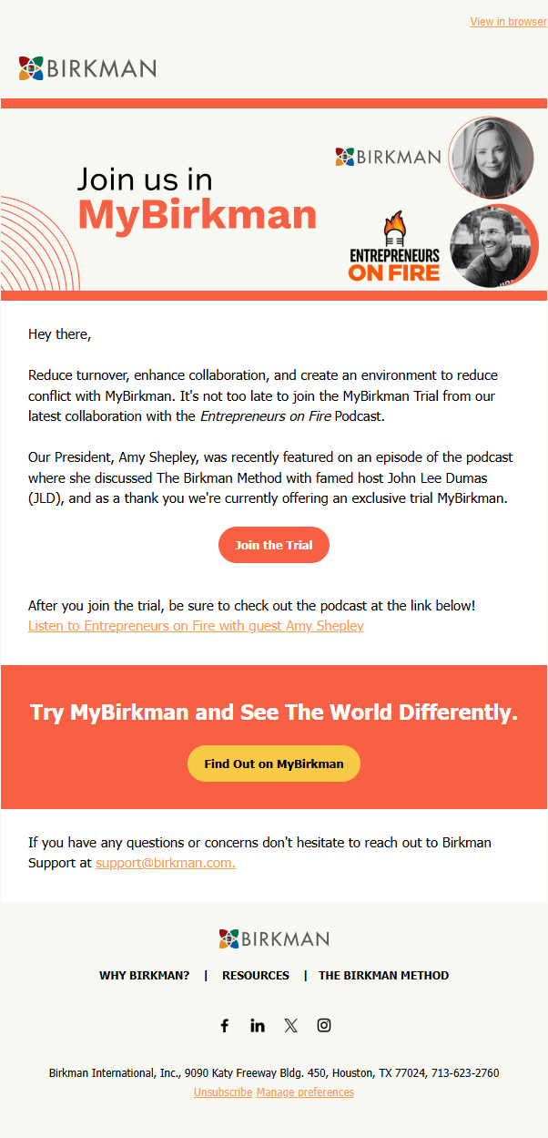 Promotional Email #1