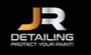 JR Detailing logo with white text and a black background.